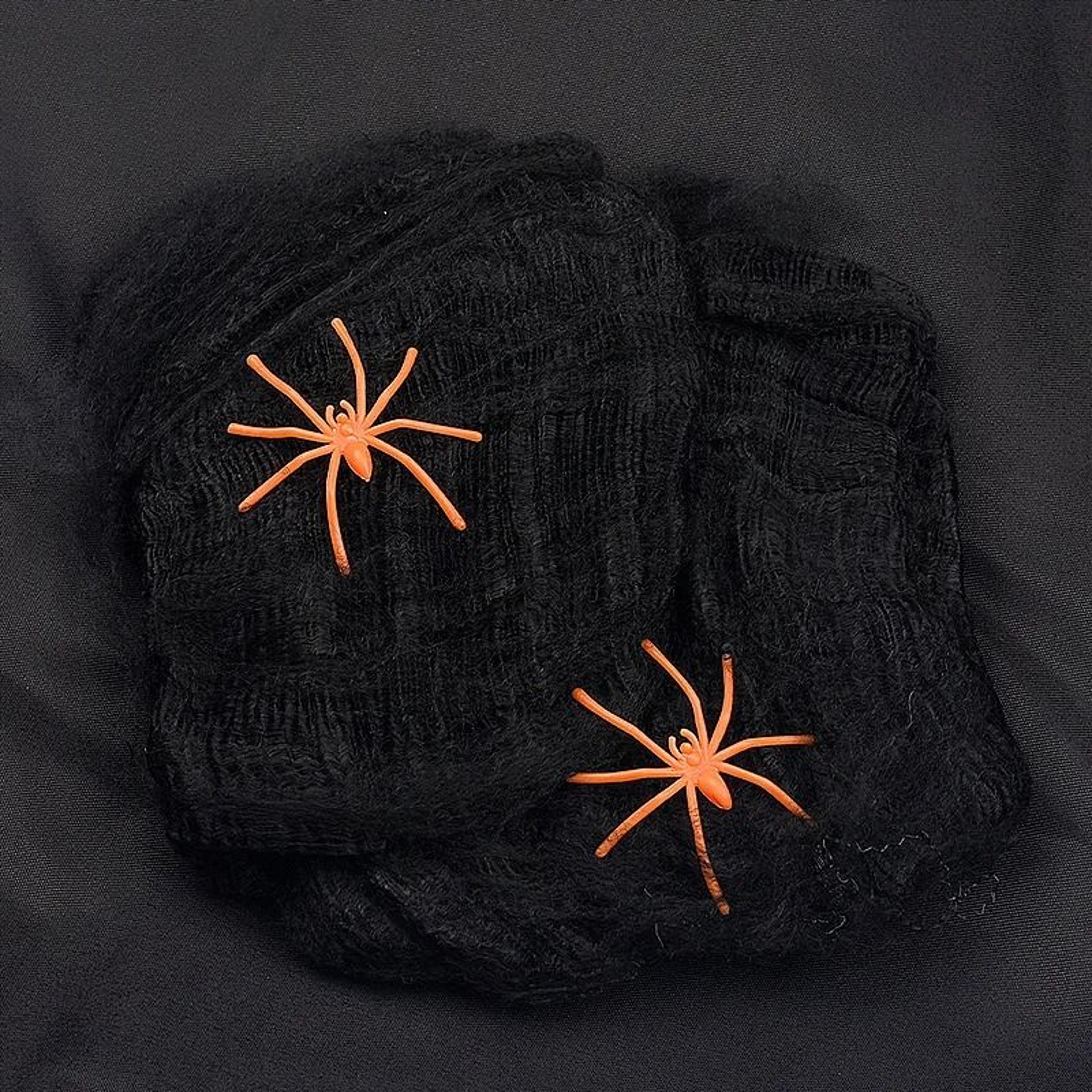 Halloween Artificial Spider Web Stretchy Cobweb Props With Fake Spiders 10