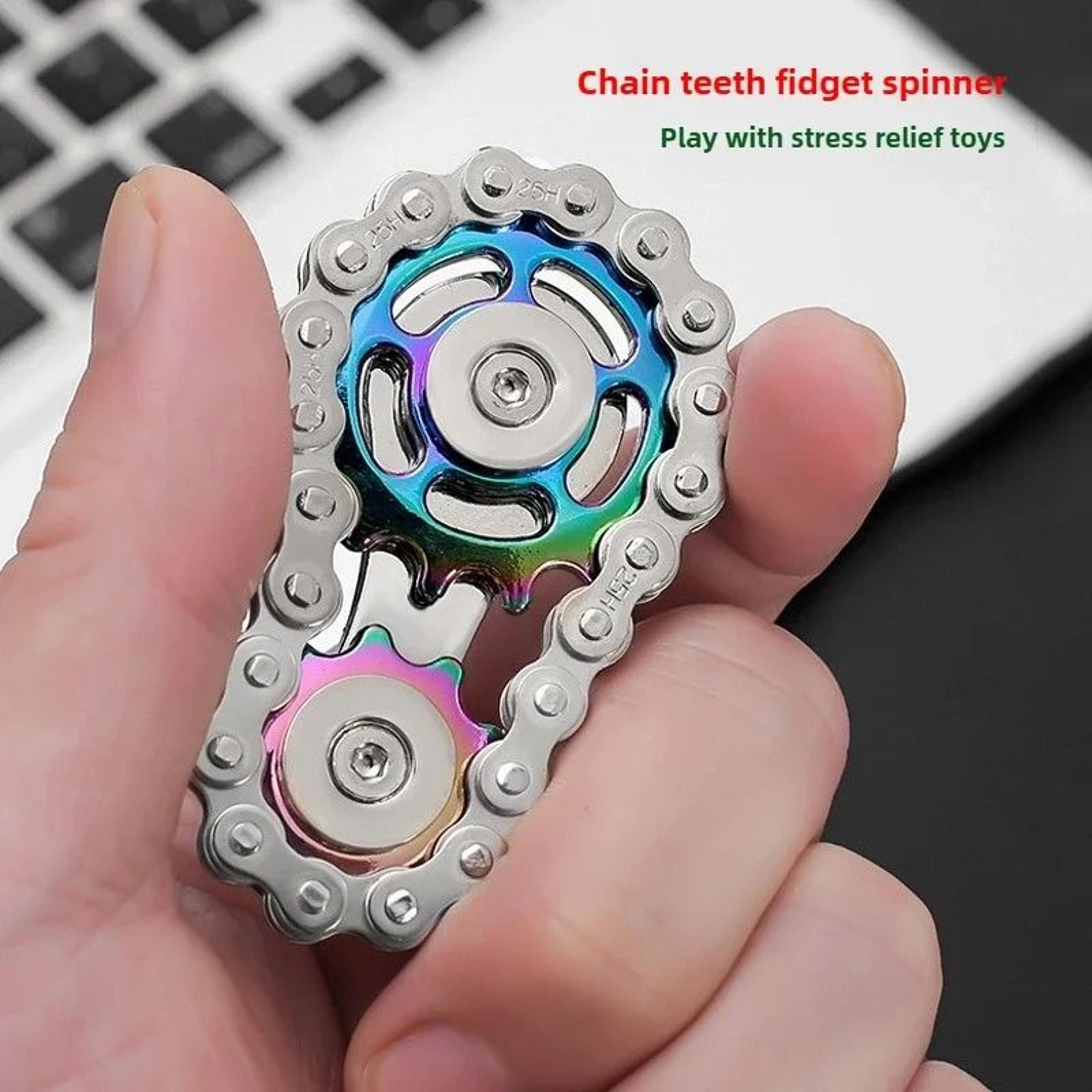 precision metal gear fidget spinner – stainless steel desk toy & stress relief hand spinner