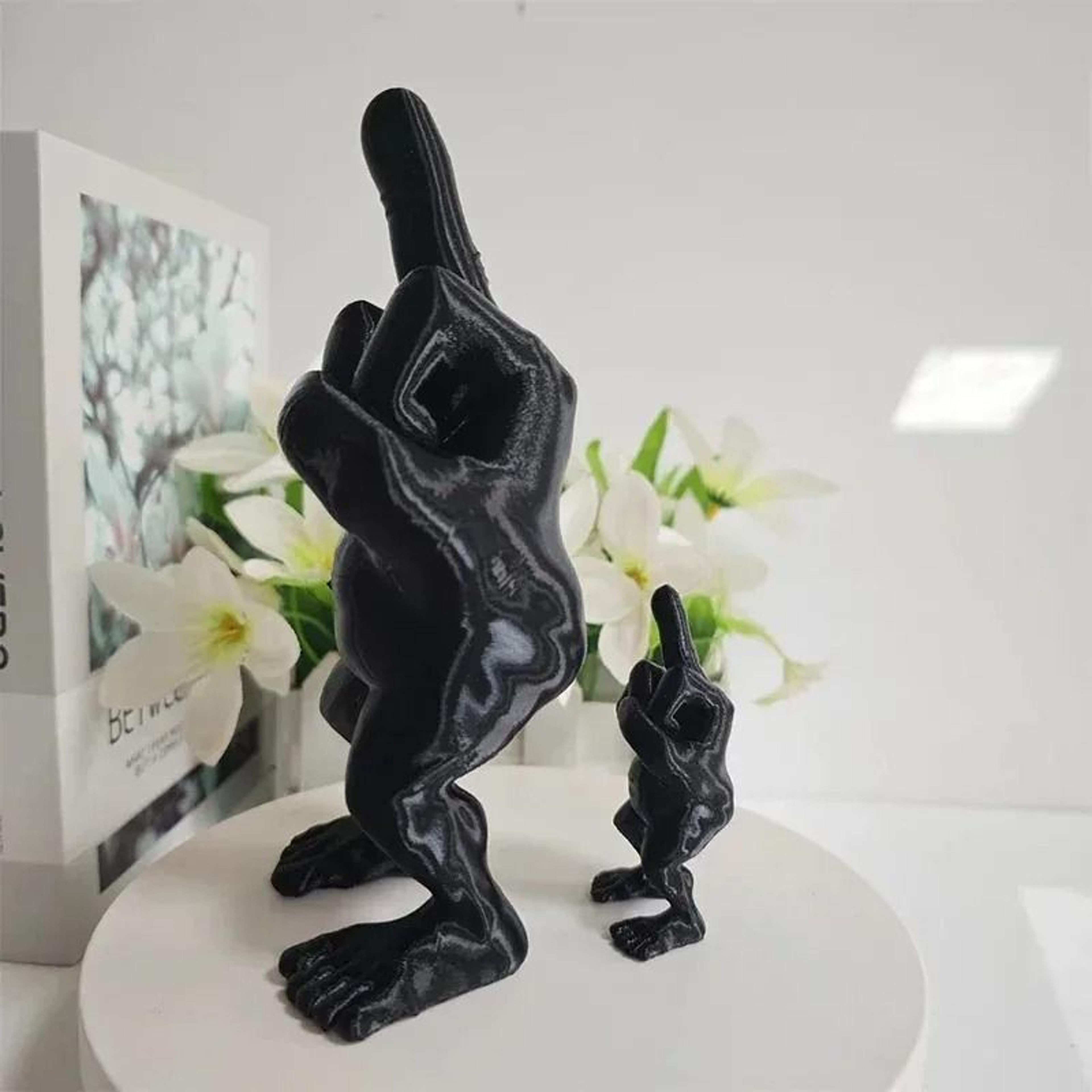 3D Printed Middle Finger With Legs Figurine Funny Office Desk Ornament Novelty Toy 1