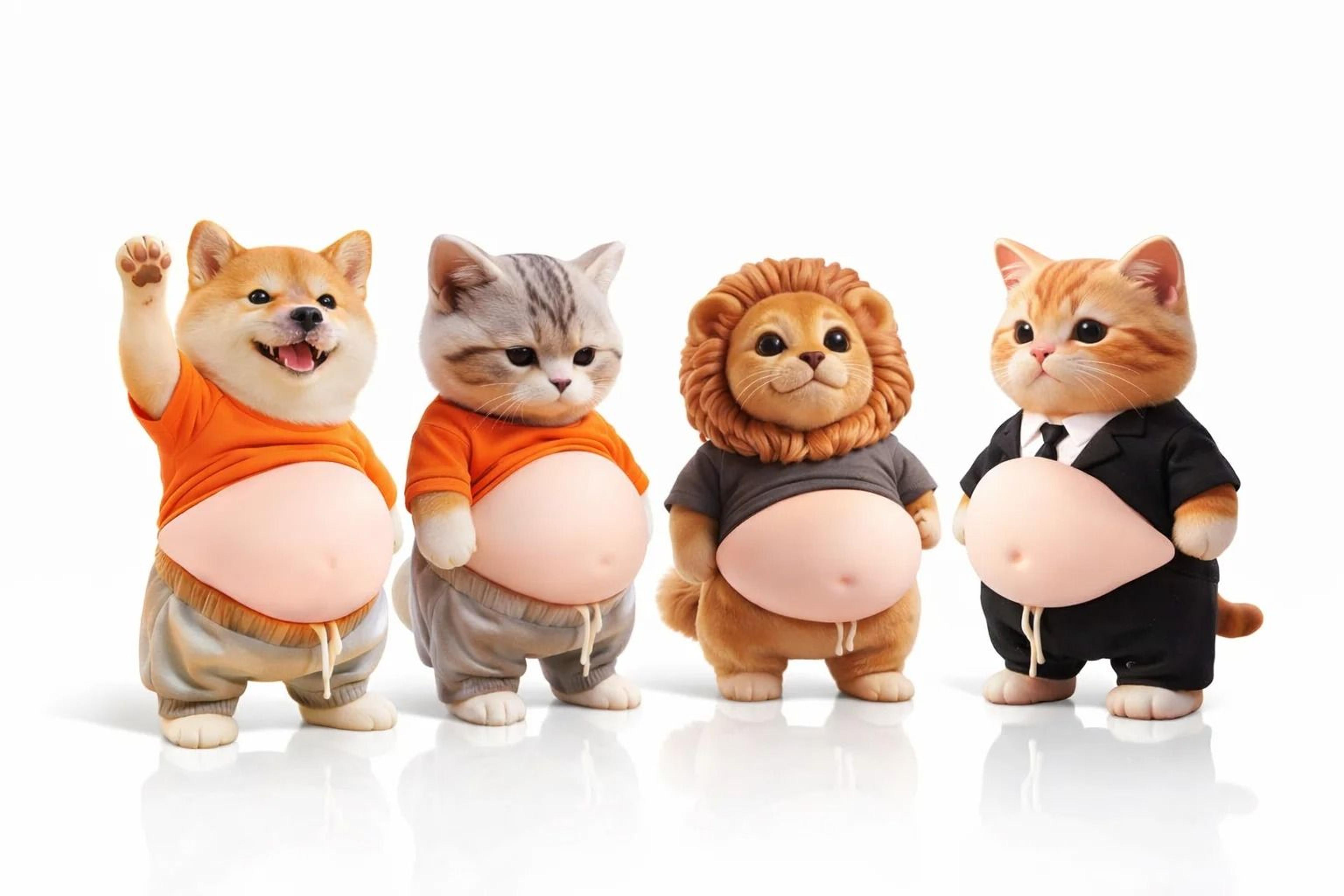 2Piece 3D Cute Chubby Shiba Inu Silicone Stickers SelfAdhesive AntiCollision Bumper Decals 18