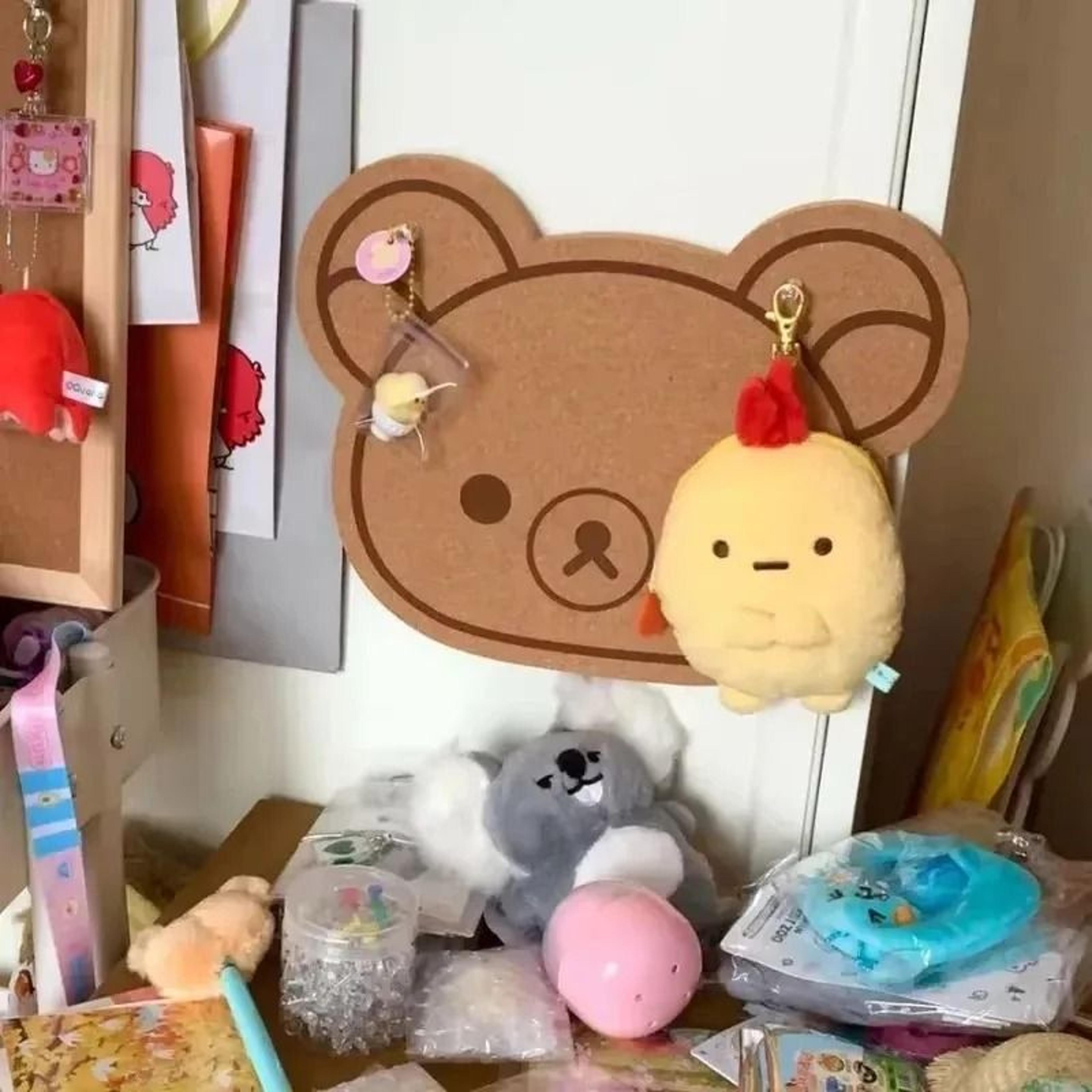 Cartoon Felt Board Wall Decor Panel Cute Bear Felt Poster Sticker Kids Room Nursery Accent 3