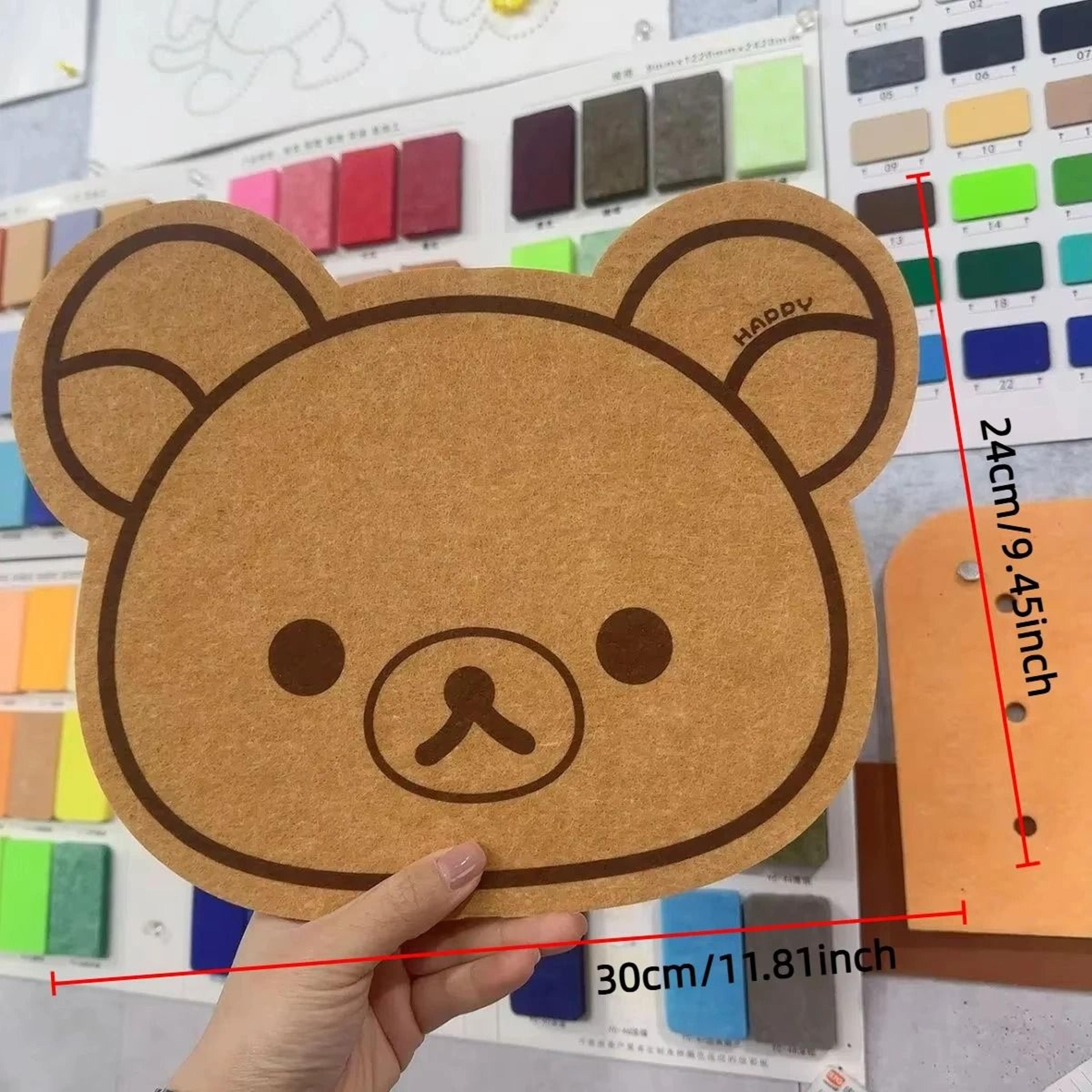 Cartoon Felt Board Wall Decor Panel Cute Bear Felt Poster Sticker Kids Room Nursery Accent 5