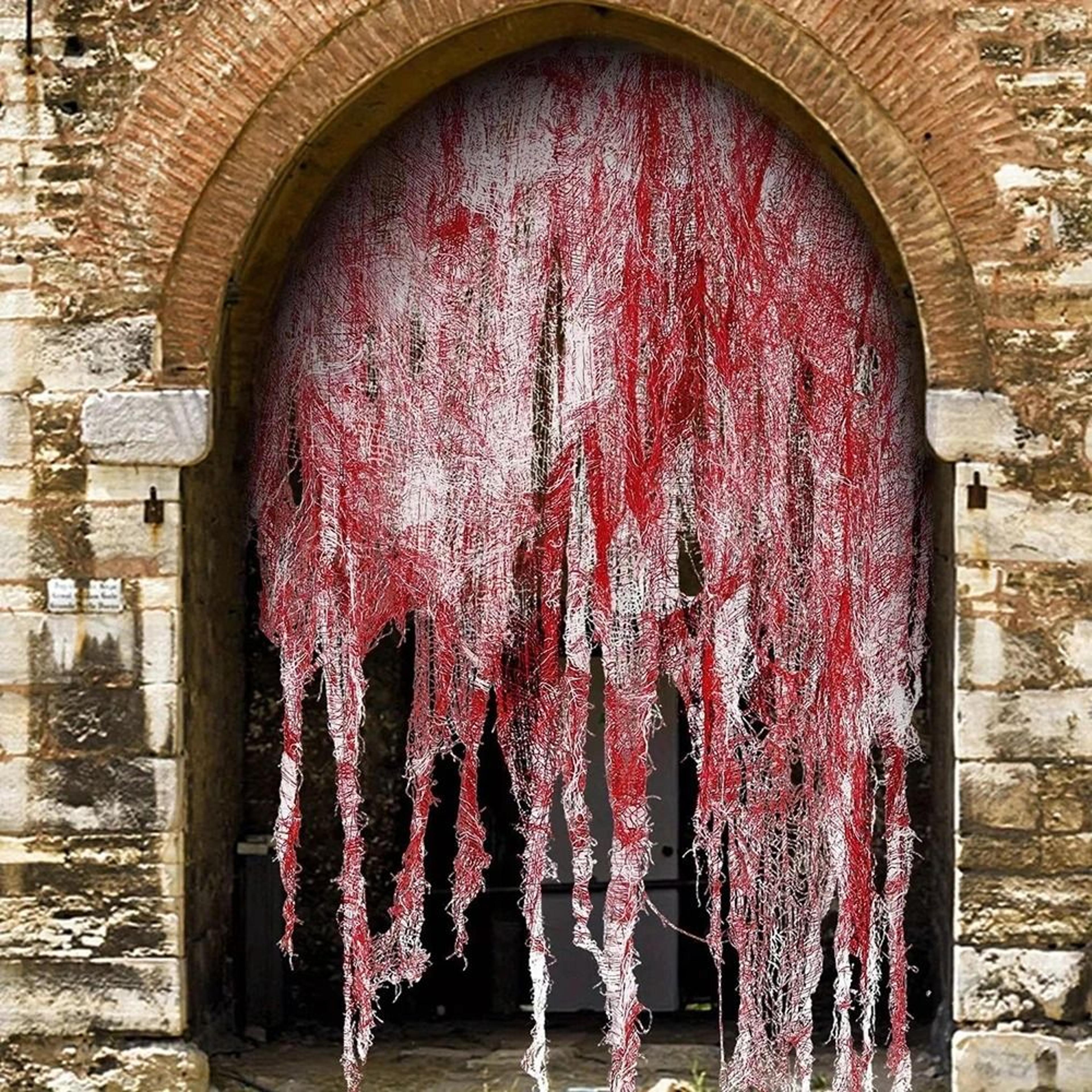 halloween bloody gauze decoration horror cloth bandage door curtain haunted house party prop