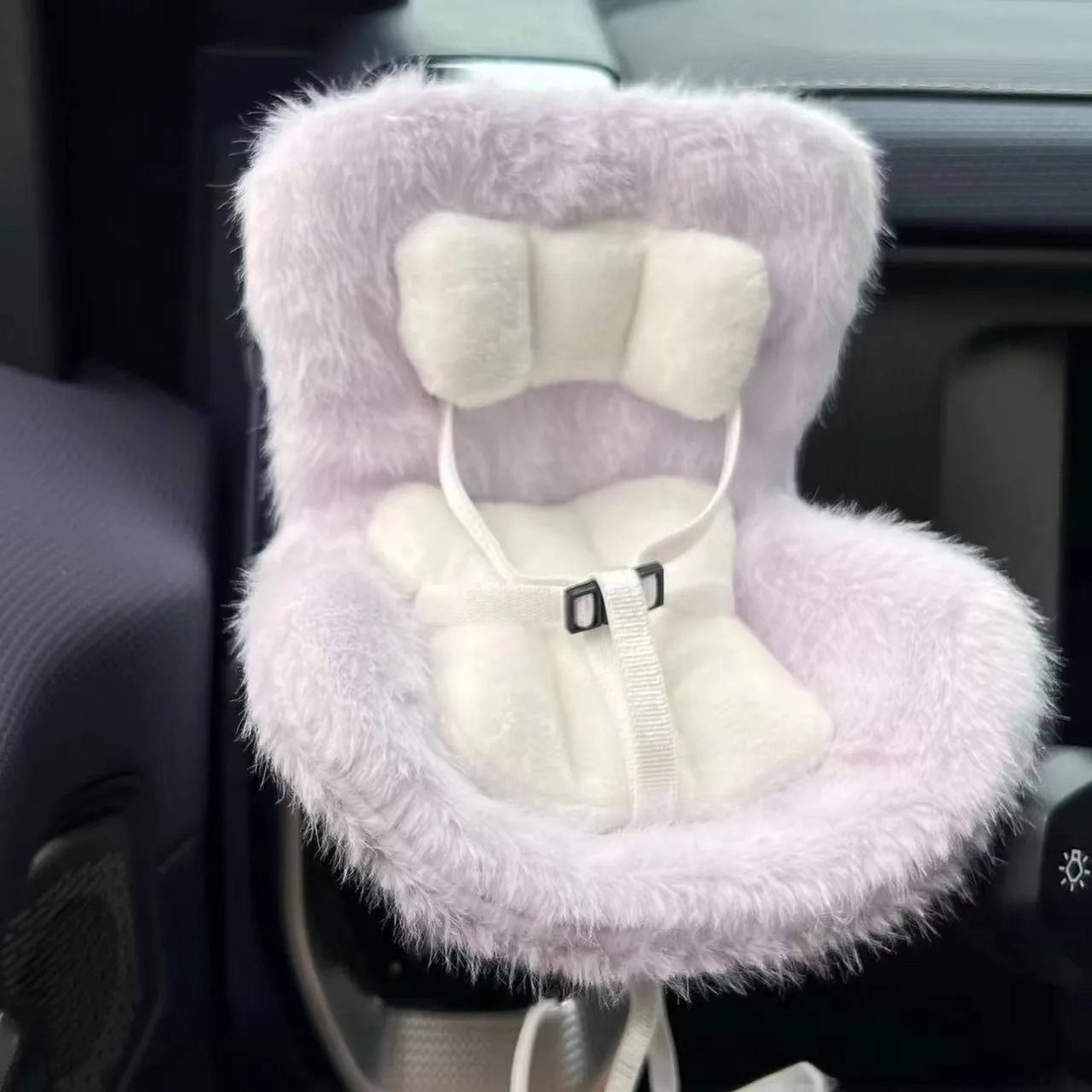 Miniature Car Safety Seat Decor Model For 17cm Plush Dolls Auto AC Air Vent Interior Styling 6