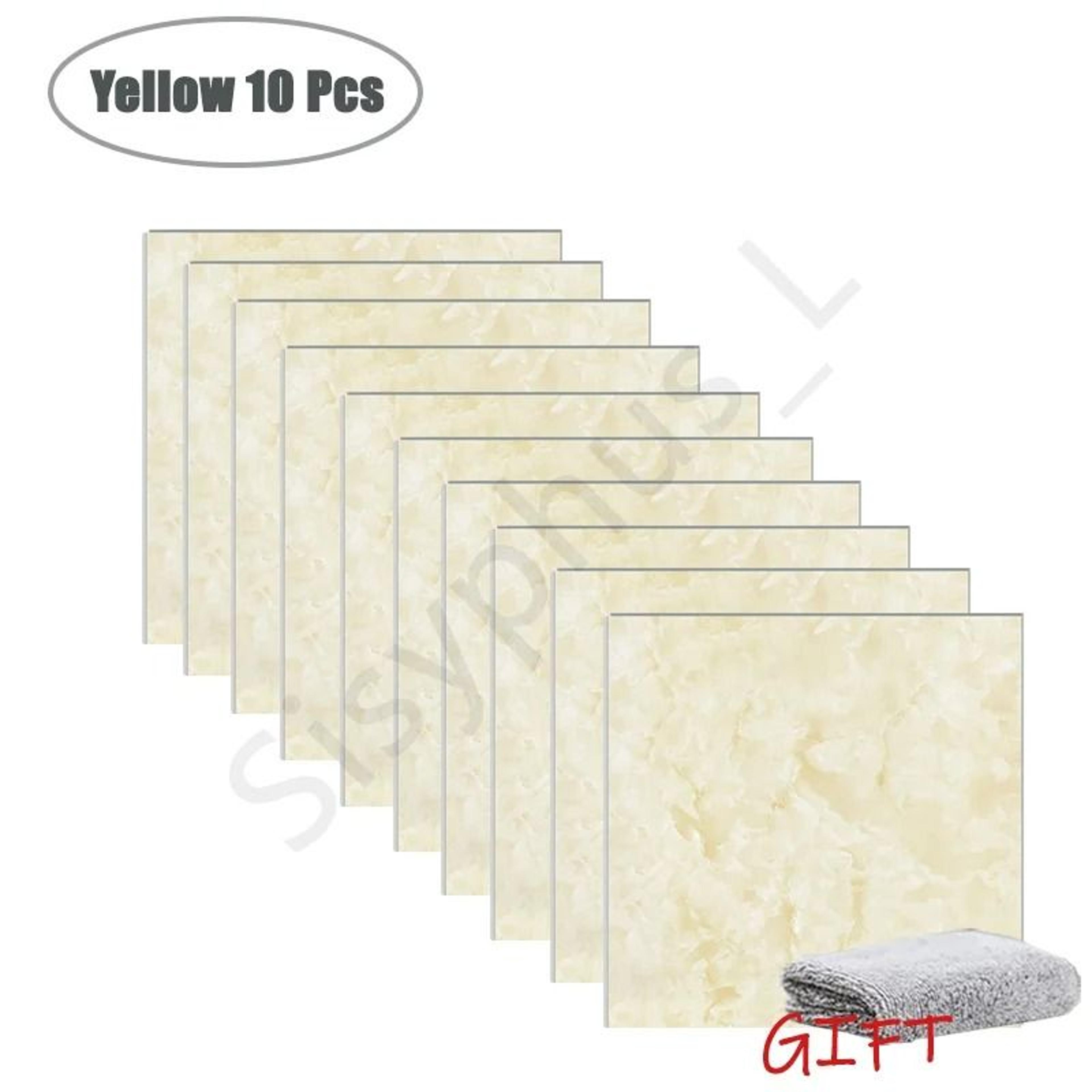 PVC Marble Tile Wall  Floor Stickers SelfAdhesive Waterproof Backsplash Decals For Kitchen Bathroom 10