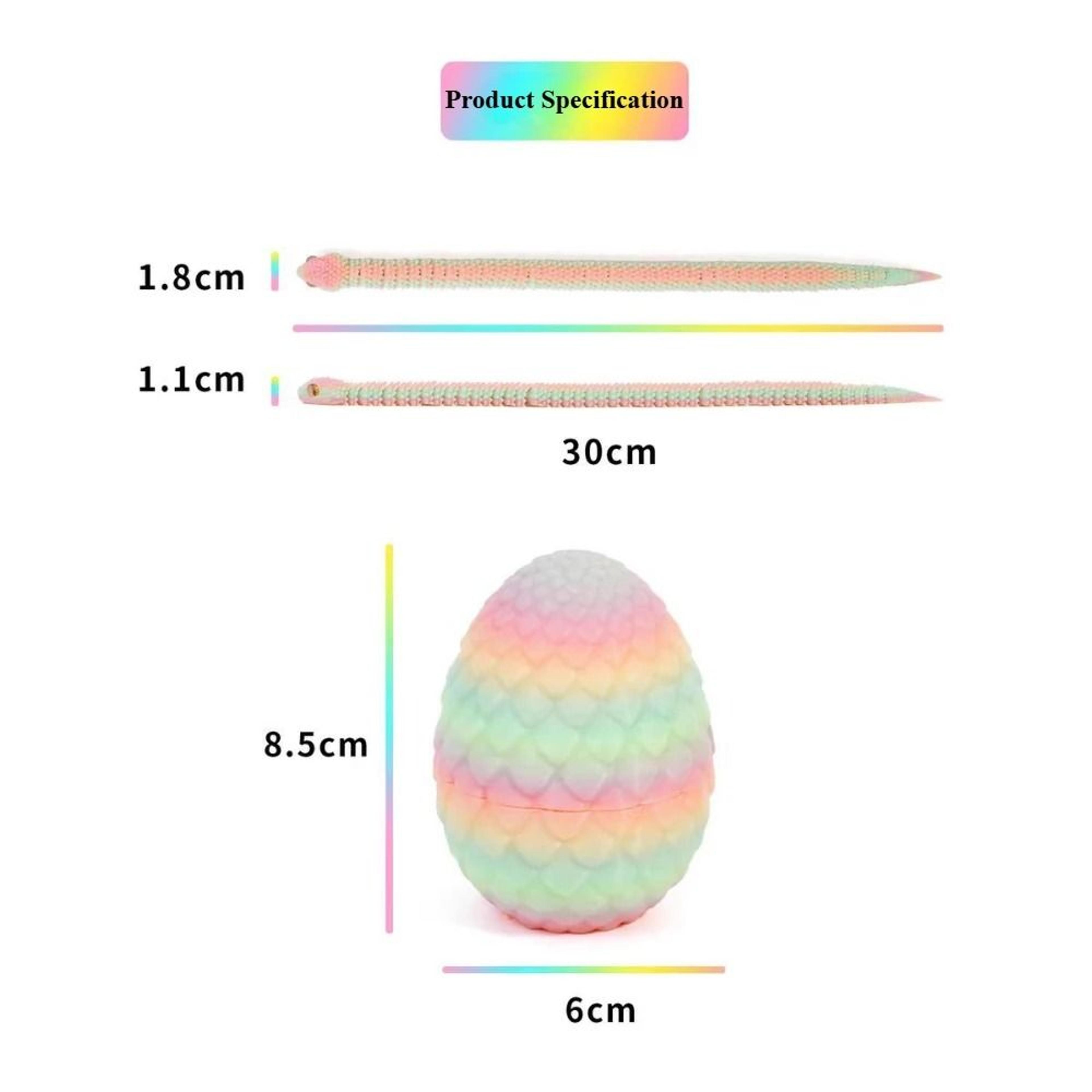 3D Printed Articulating Snake With Mystery Egg Desktop Toy Anime Figure Home Decor Ornament 5