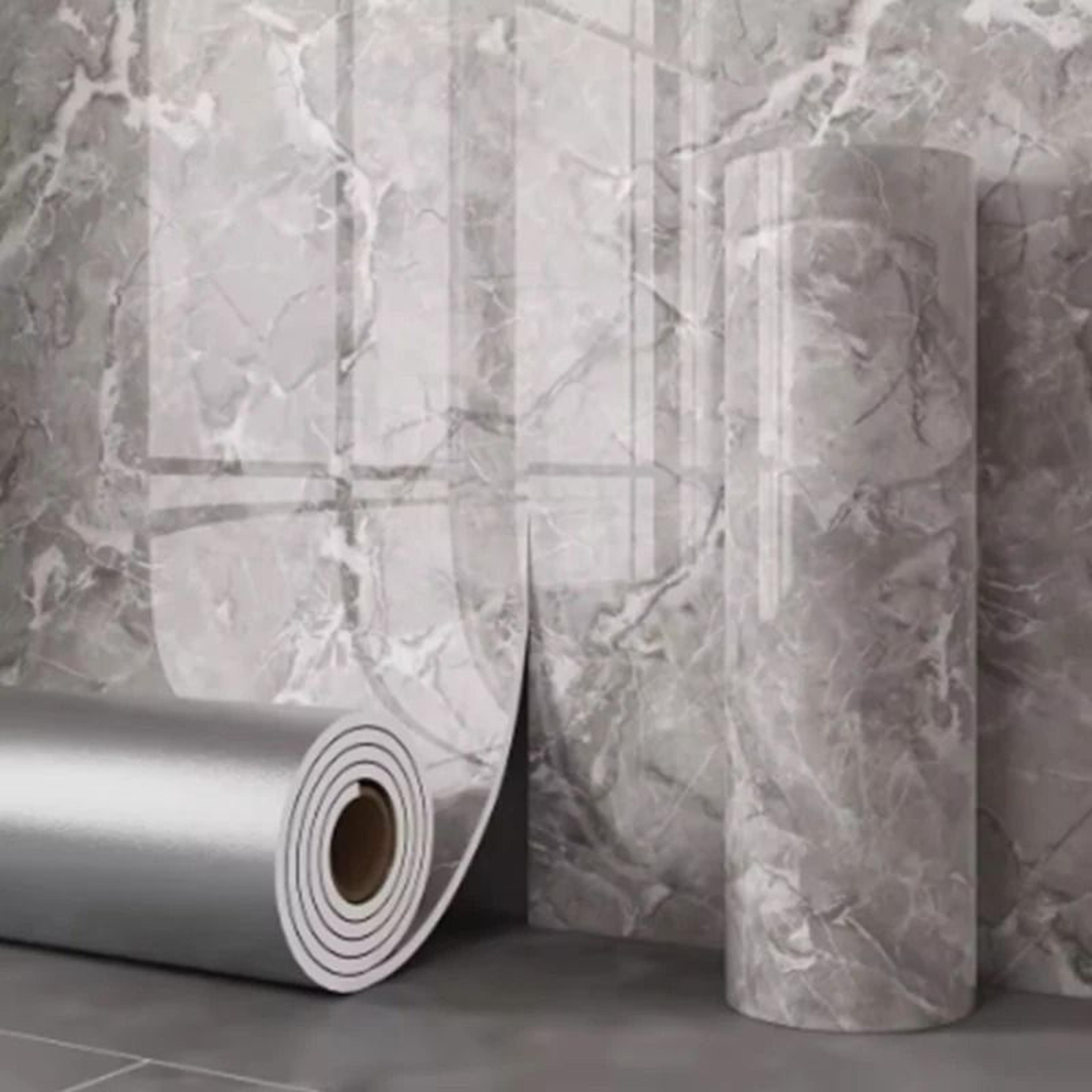Marble Thick Foam Imitation Ceramic Tile SelfAdhesive Waterproof Wall Sticker Roll 10