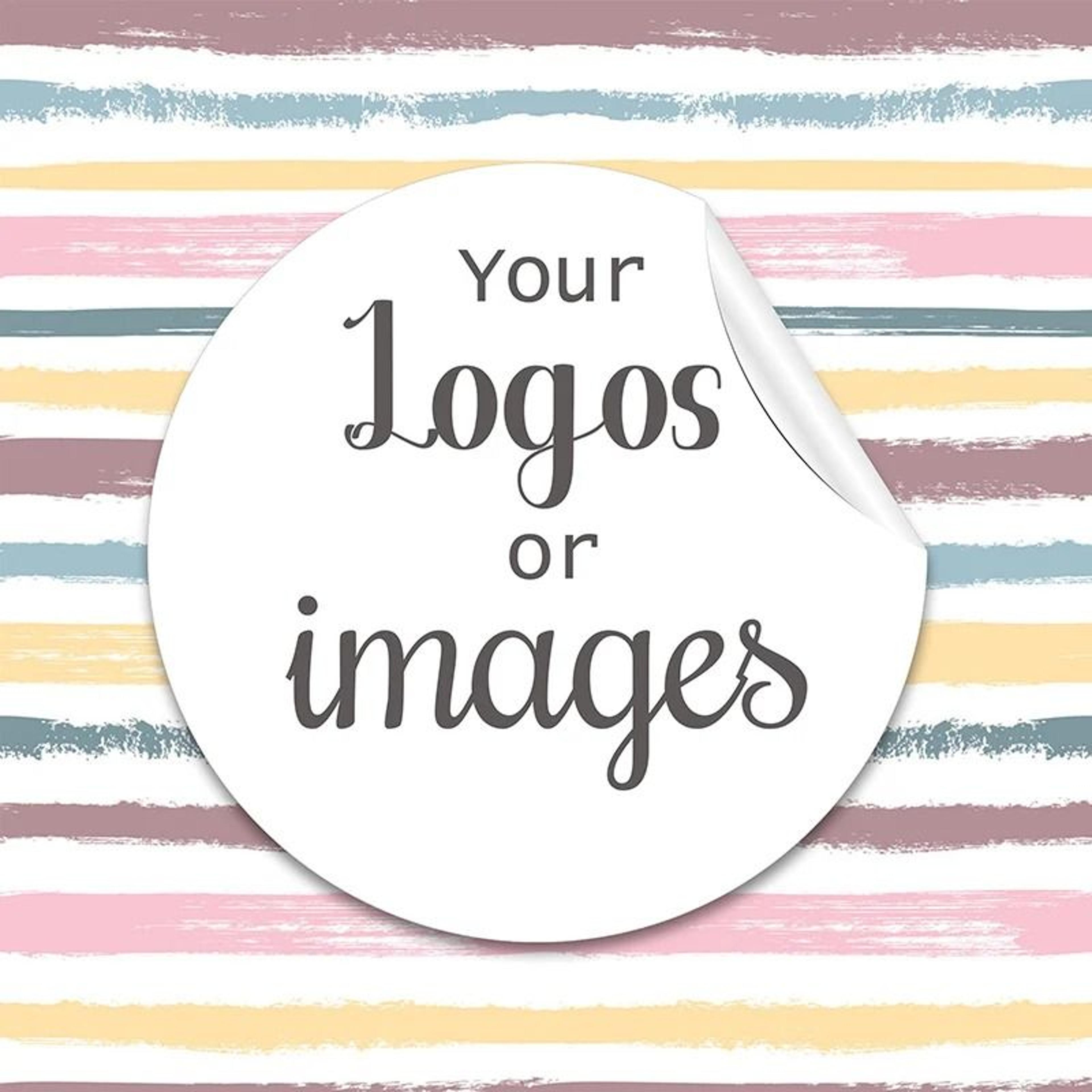 custom personalized logo & party stickers custom labels for wedding birthday baptism decor