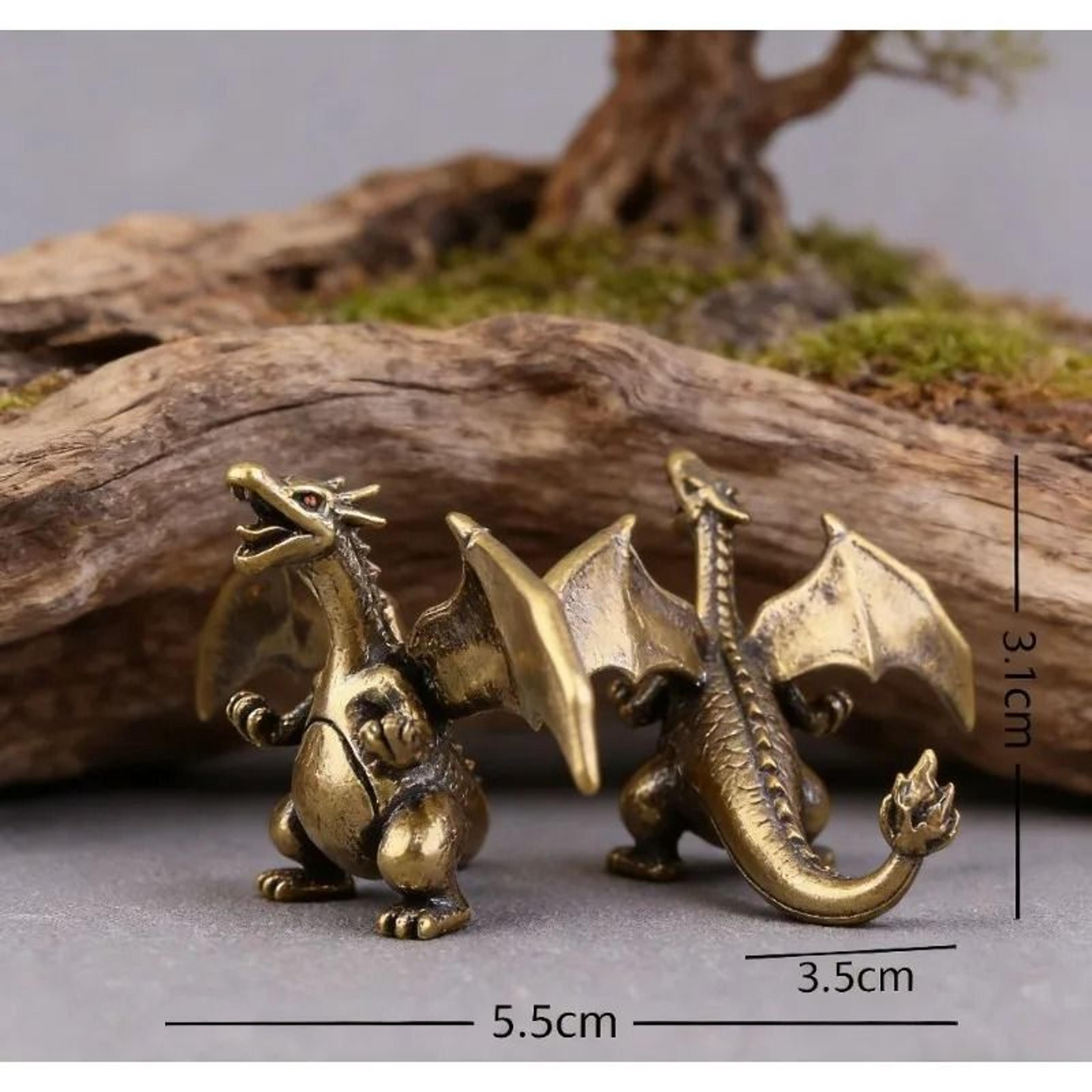 vintage roaring flying dragon statue miniature animal figurine lucky feng shui desktop ornament