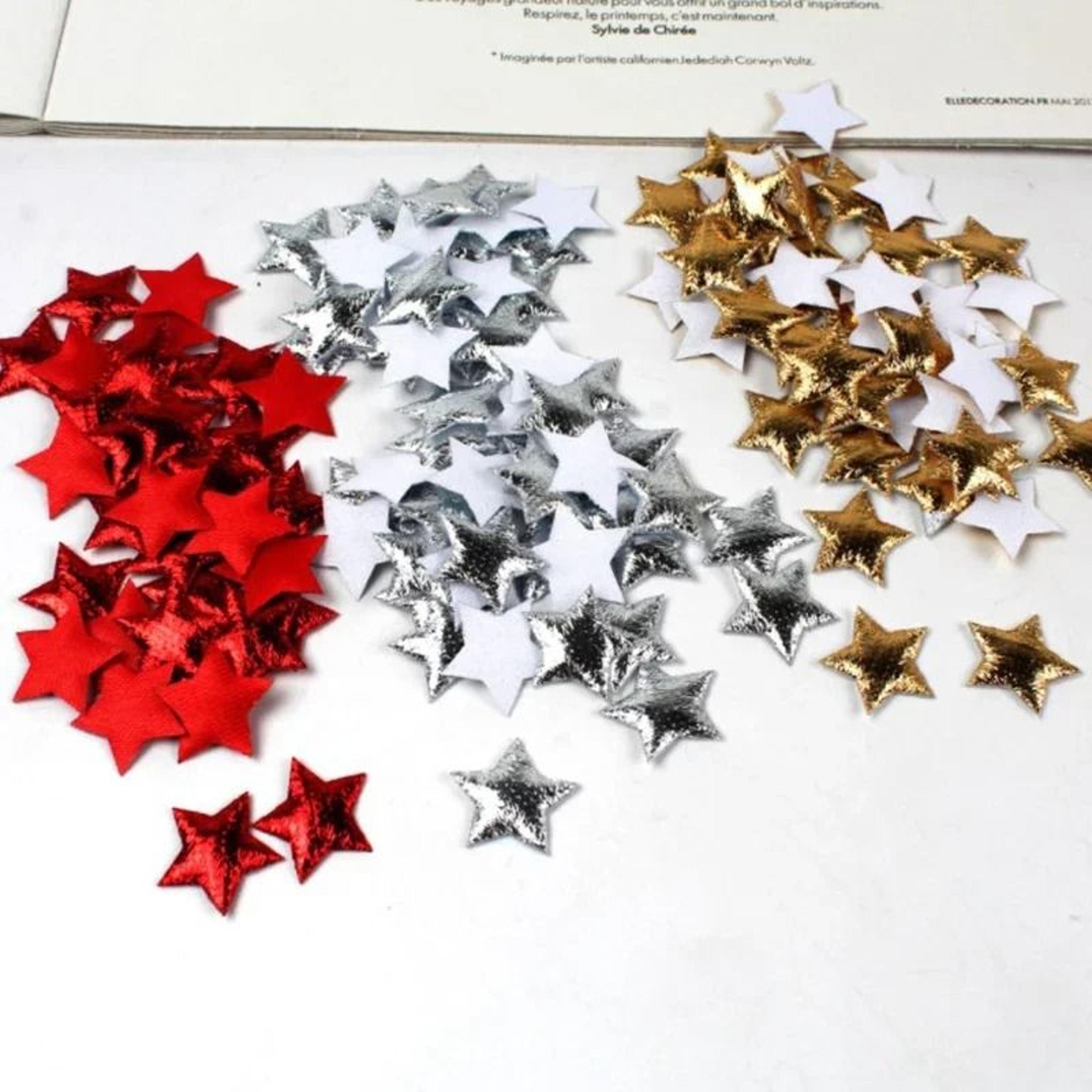100Piece Gold Foam Fabric Stars Christmas Party Decor DIY Scrapbooking Embellishments 4