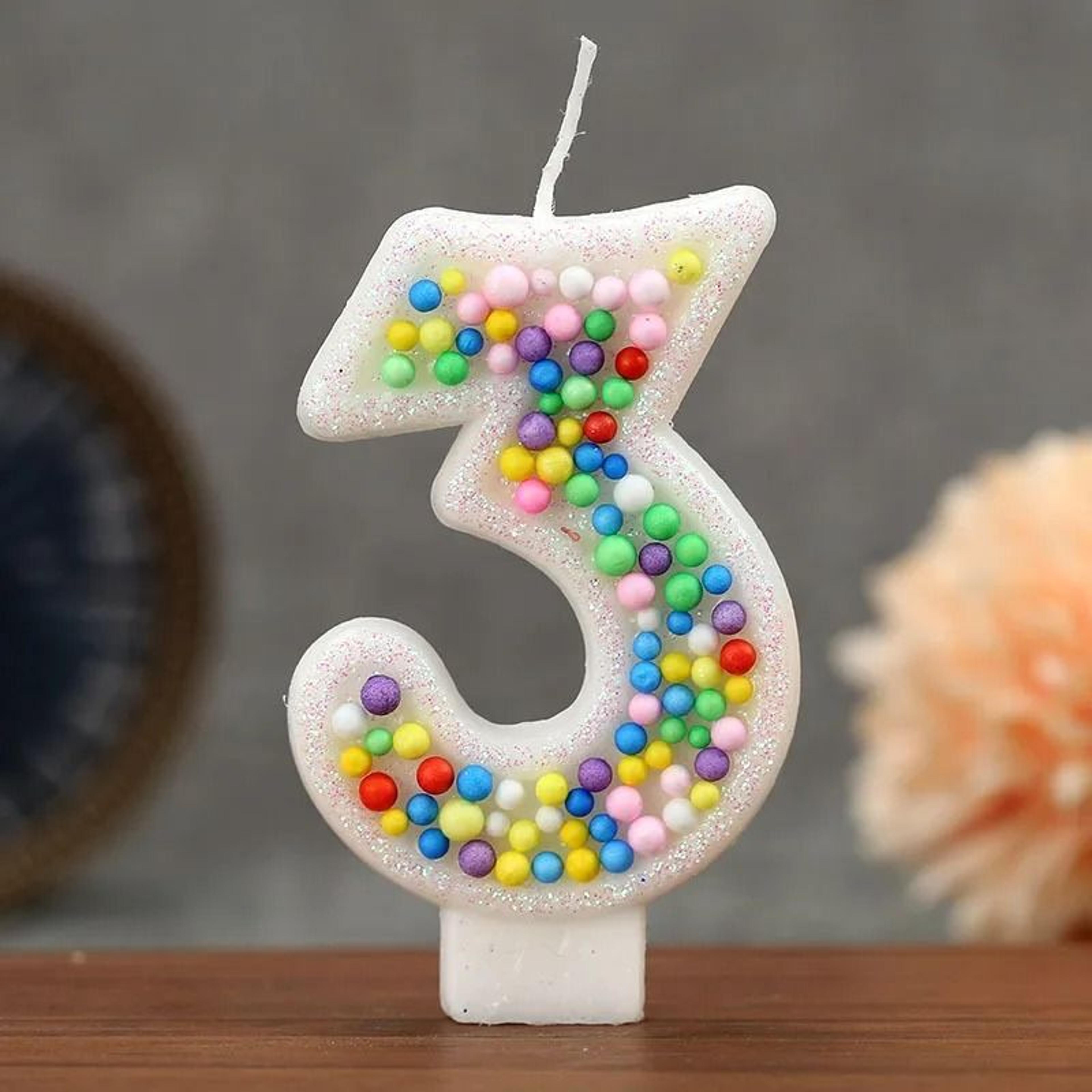 Colorful Ball 09 Creative Digital Birthday Candle 9
