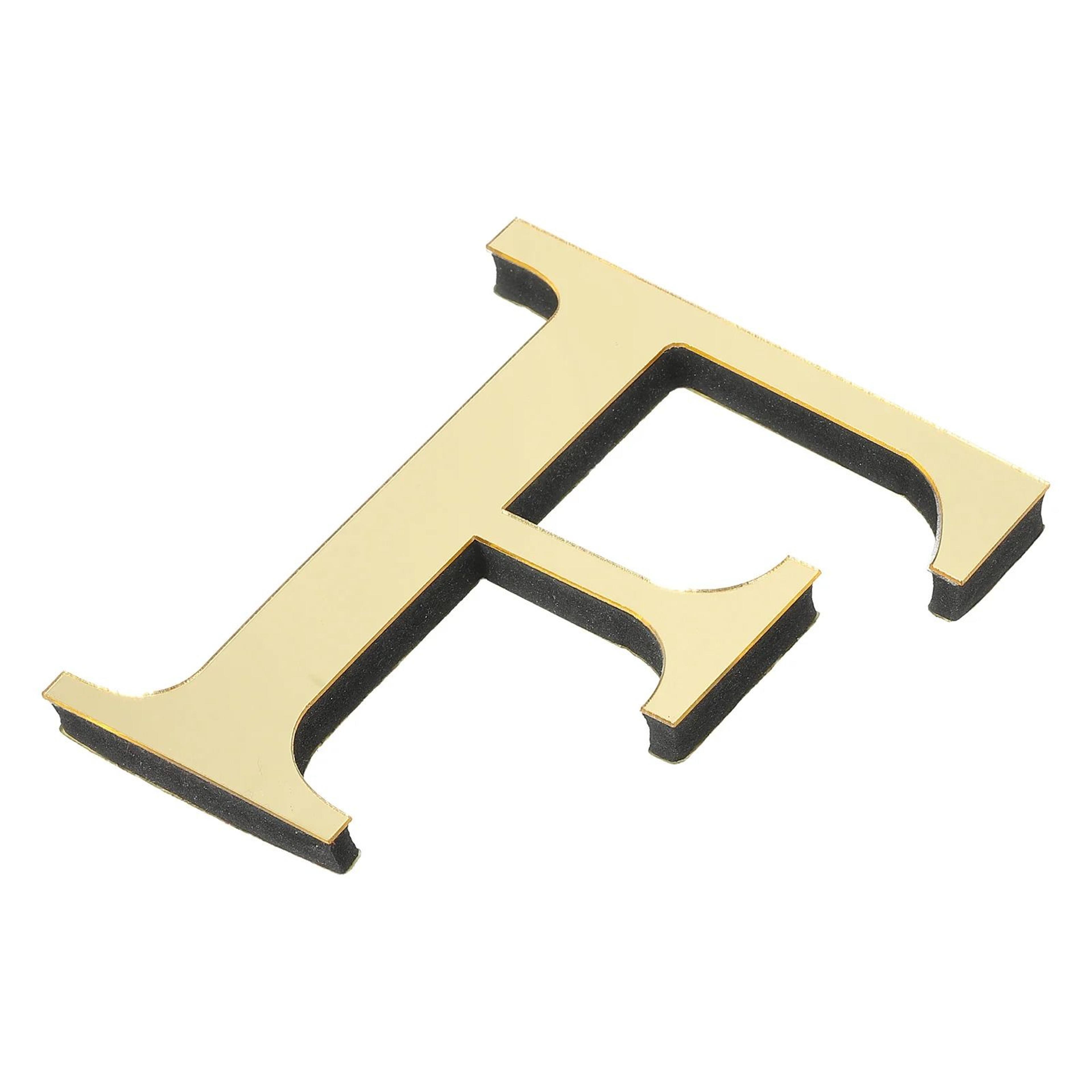 10cm 3D Mirror Acrylic Wall Sticker 26 Letters SelfAdhesive Gold Decals 11