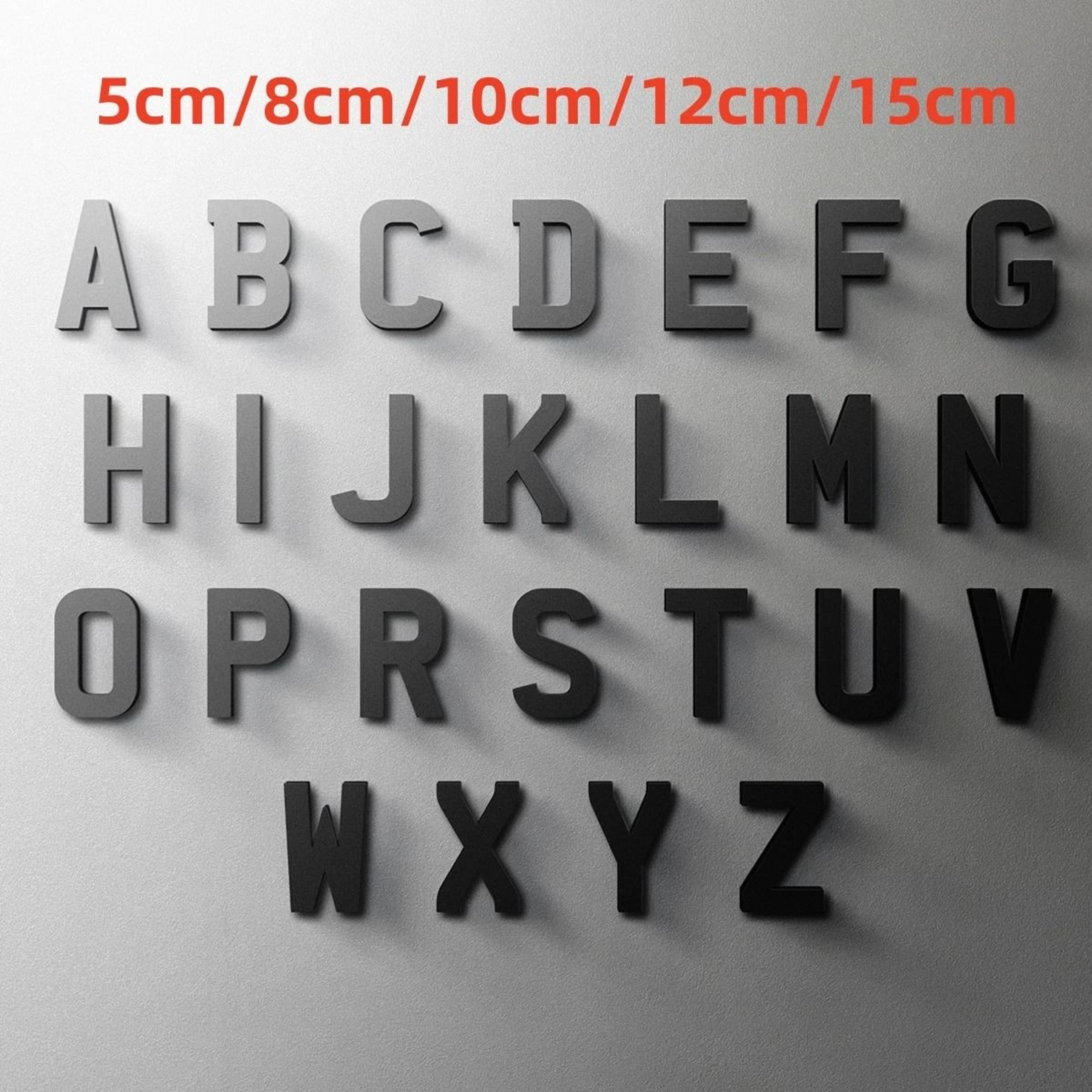 personalized 3d black acrylic letters & numbers sign wall sticker