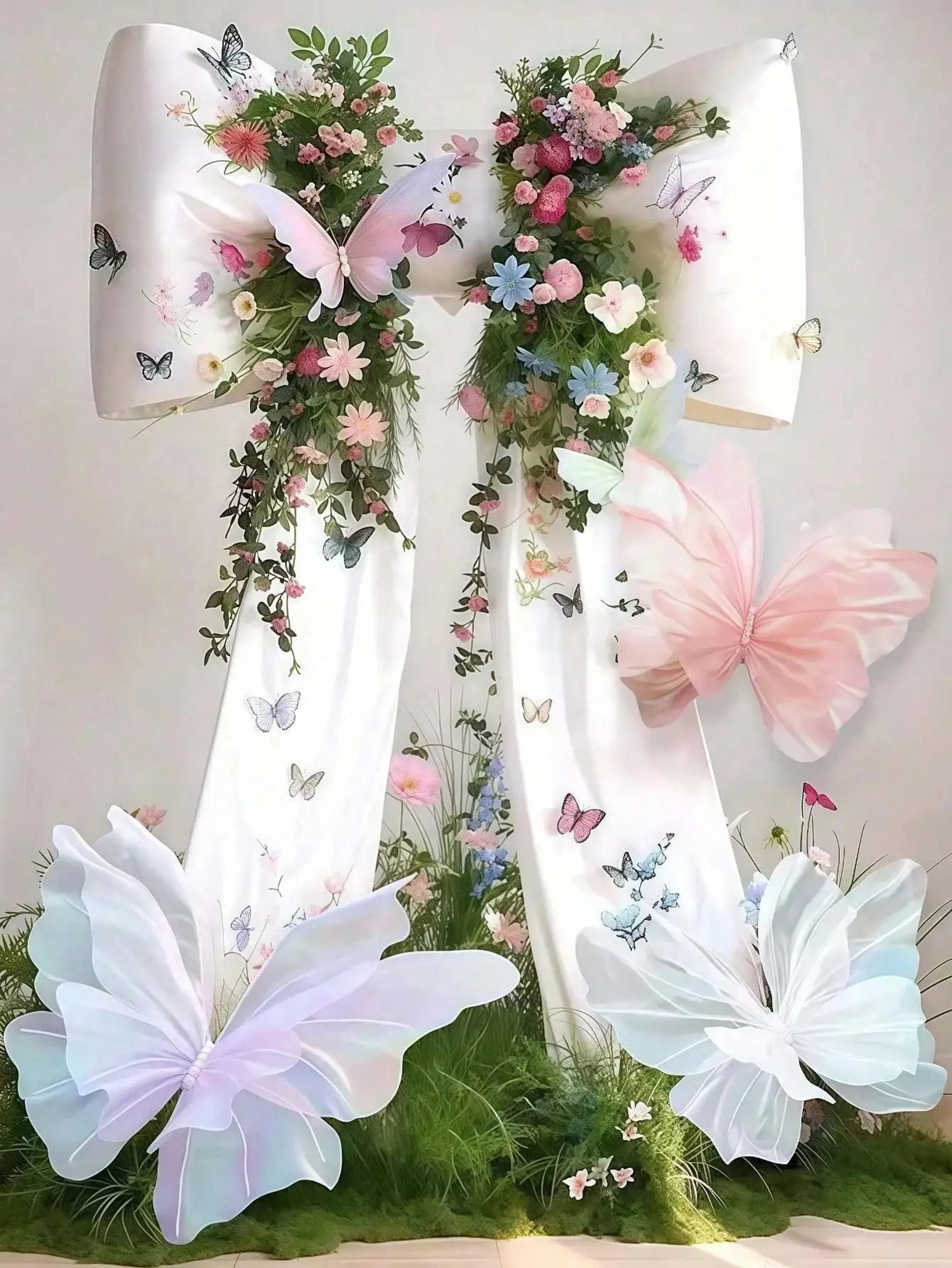 3d simulated butterfly party decoration photo backdrop prop for weddings & birthdays
