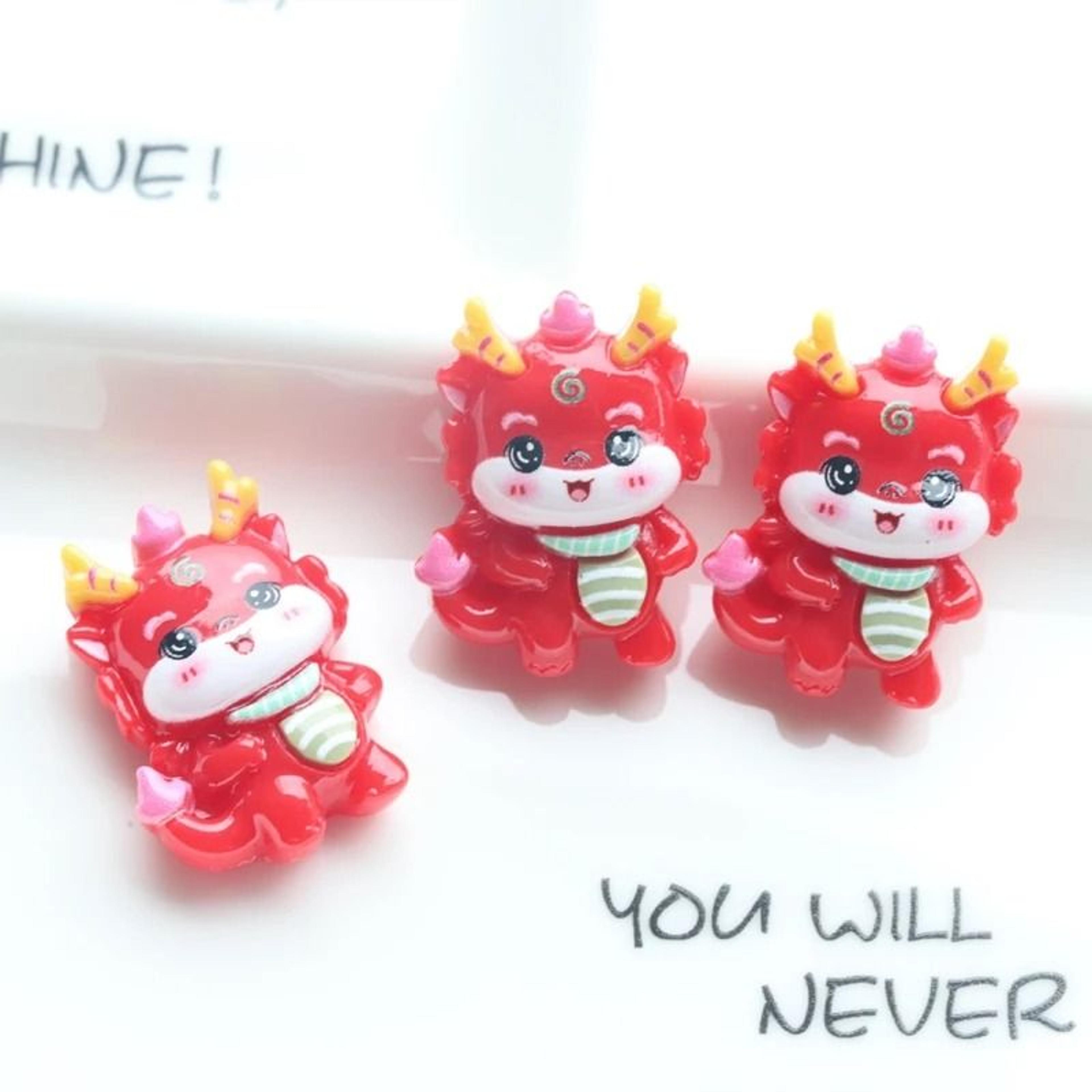 10Pcs Mini Cute Cartoon Dinosaur Flatback Resin Cabochons For DIY Crafts 4