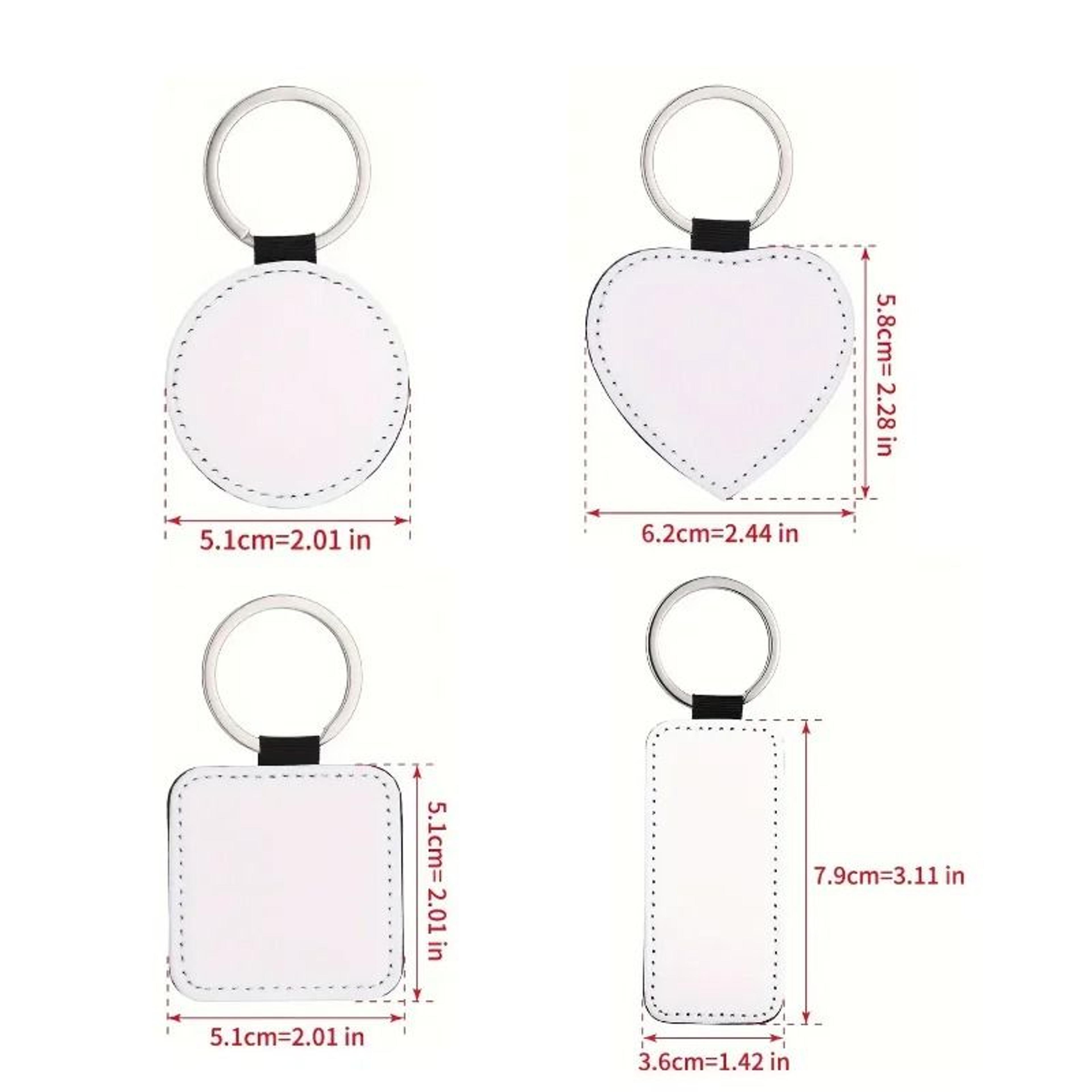 Custom Photo Keychain Personalised Leather Round Keyring 4