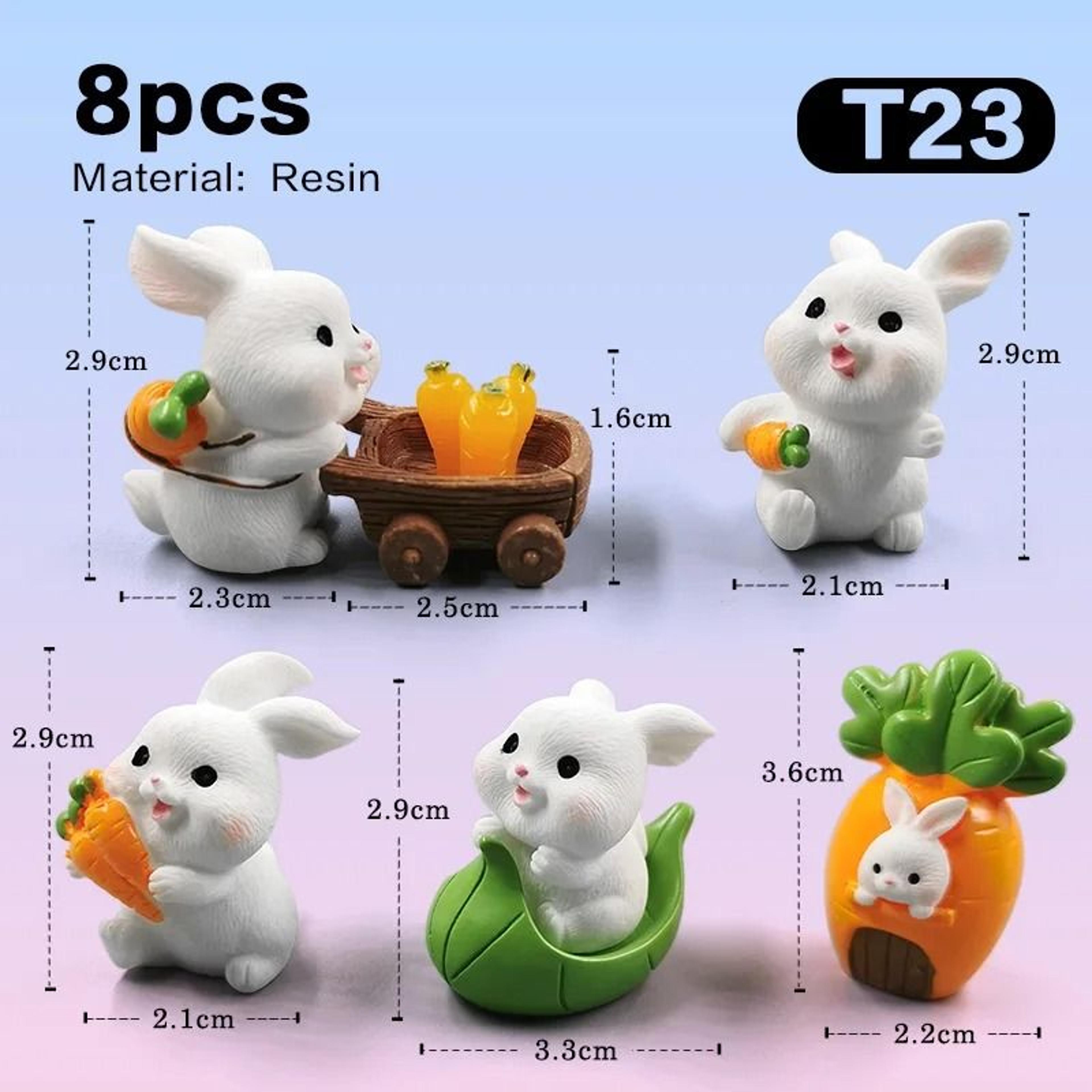 Cute Mini Easter Rabbit Figurine Fairy Garden  Kawaii Desktop Decoration 16