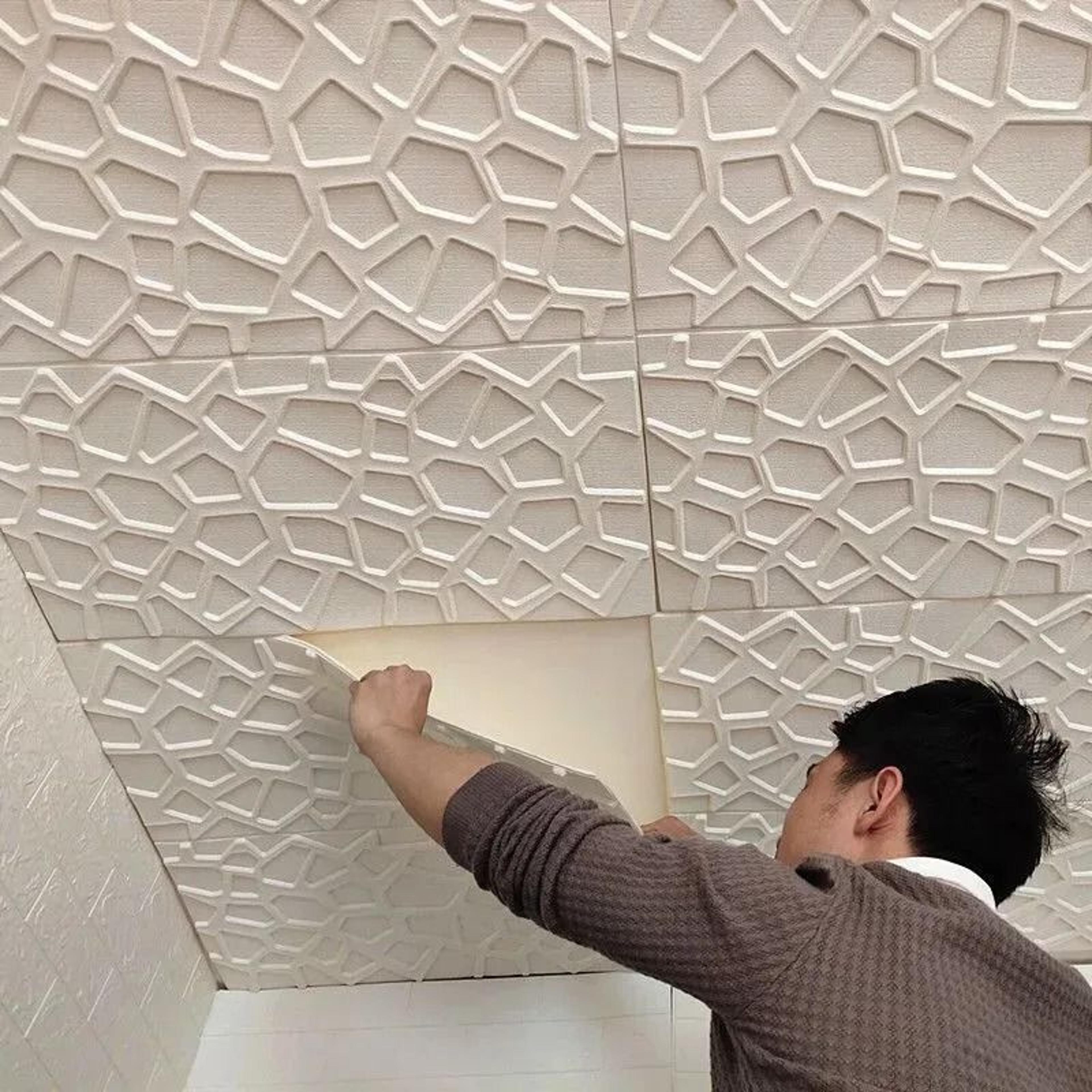 35x35cm 3d self-adhesive ceiling & wall sticker panels peel & stick waterproof decor