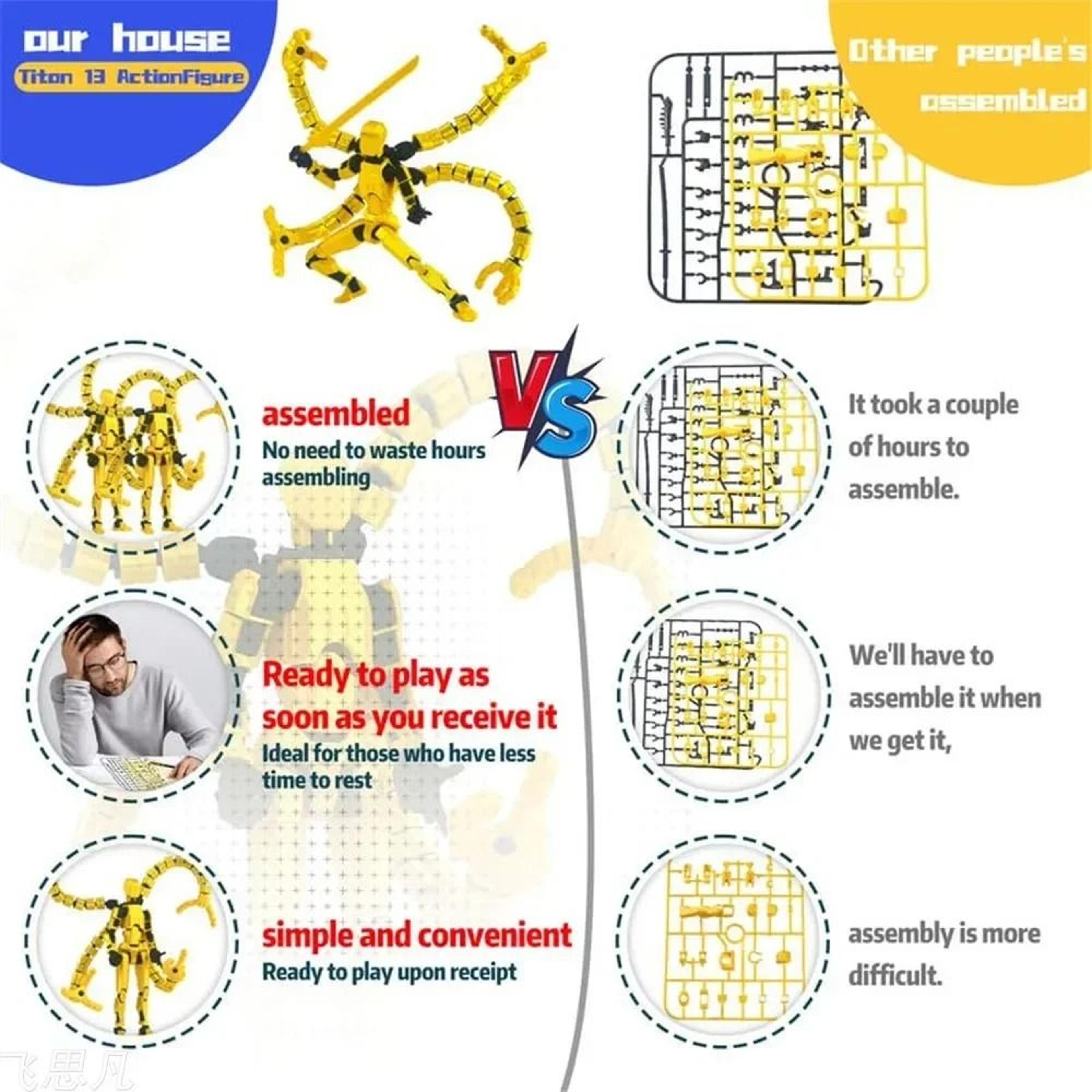 T13 Action Figure 3D Printed MultiJointed Movable Dummy Nova Robot 1