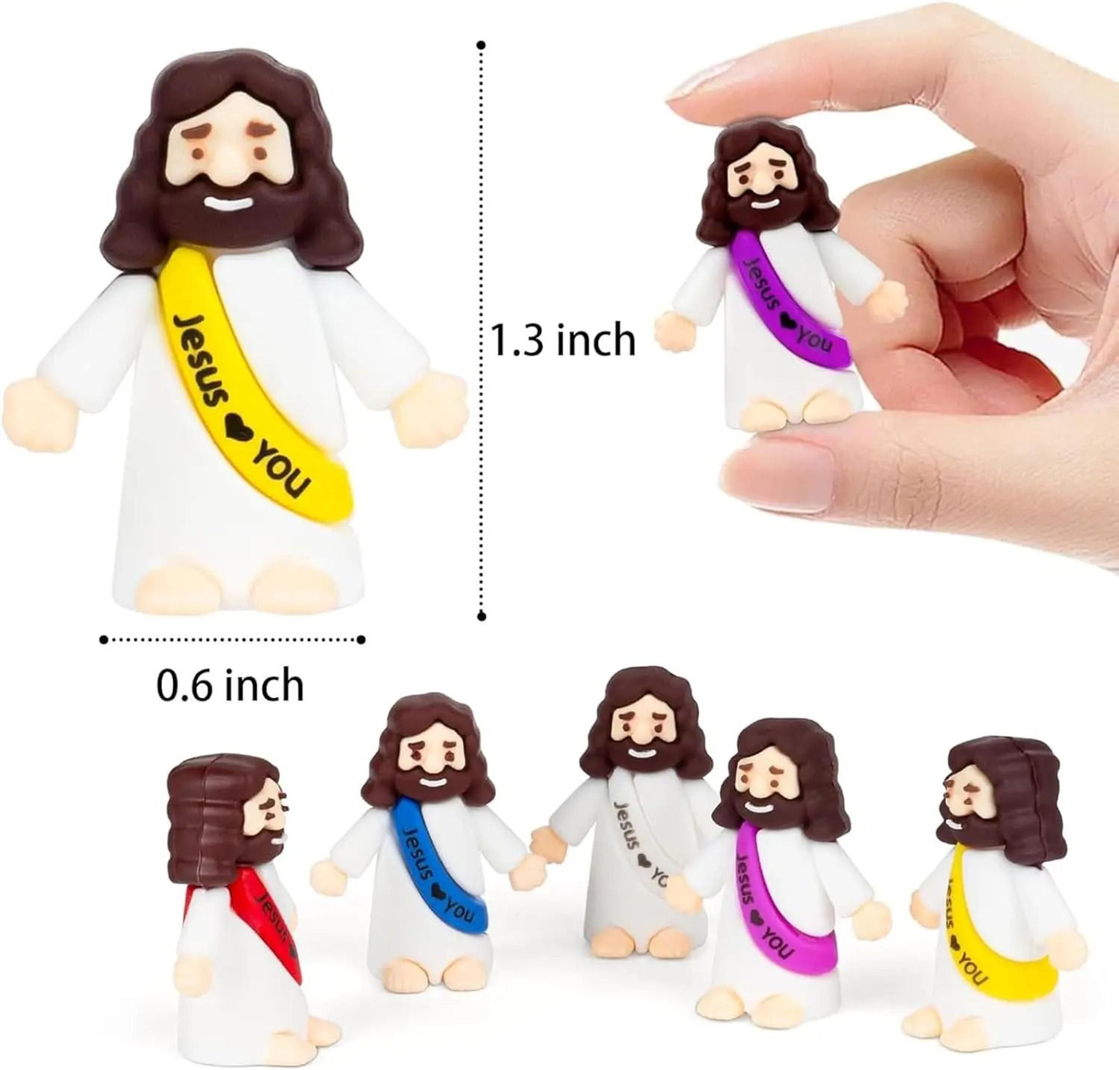 20Pcs Mini Jesus Figures Jesus Loves You Tiny Religious Figurines For Sunday School  Easter 8