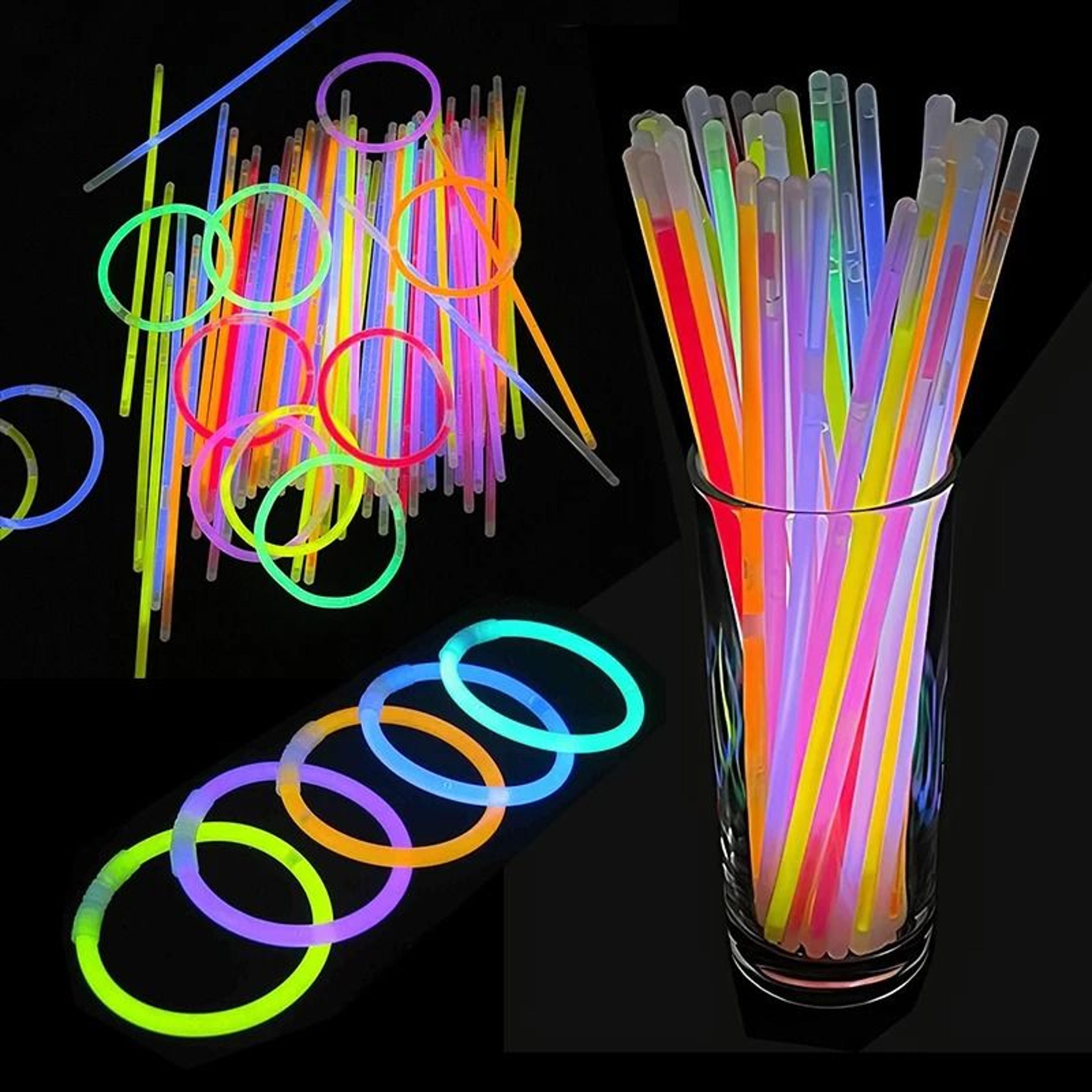 multi-pack night glowing fluorescence sticks cheering props & party decorations