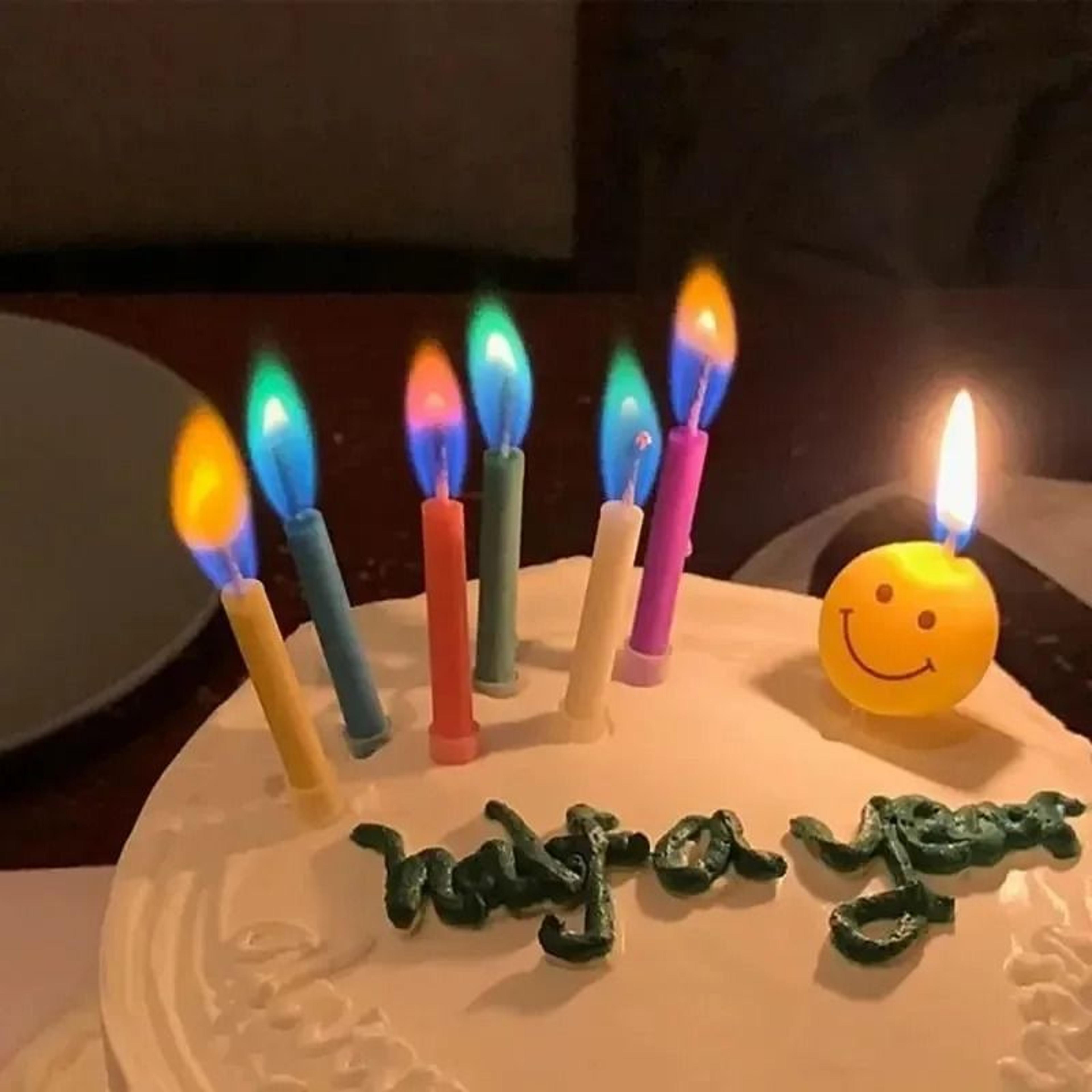 Colorful Flame Birthday Candles 6Color Creative Flame Cake Toppers For Party Decorations 3