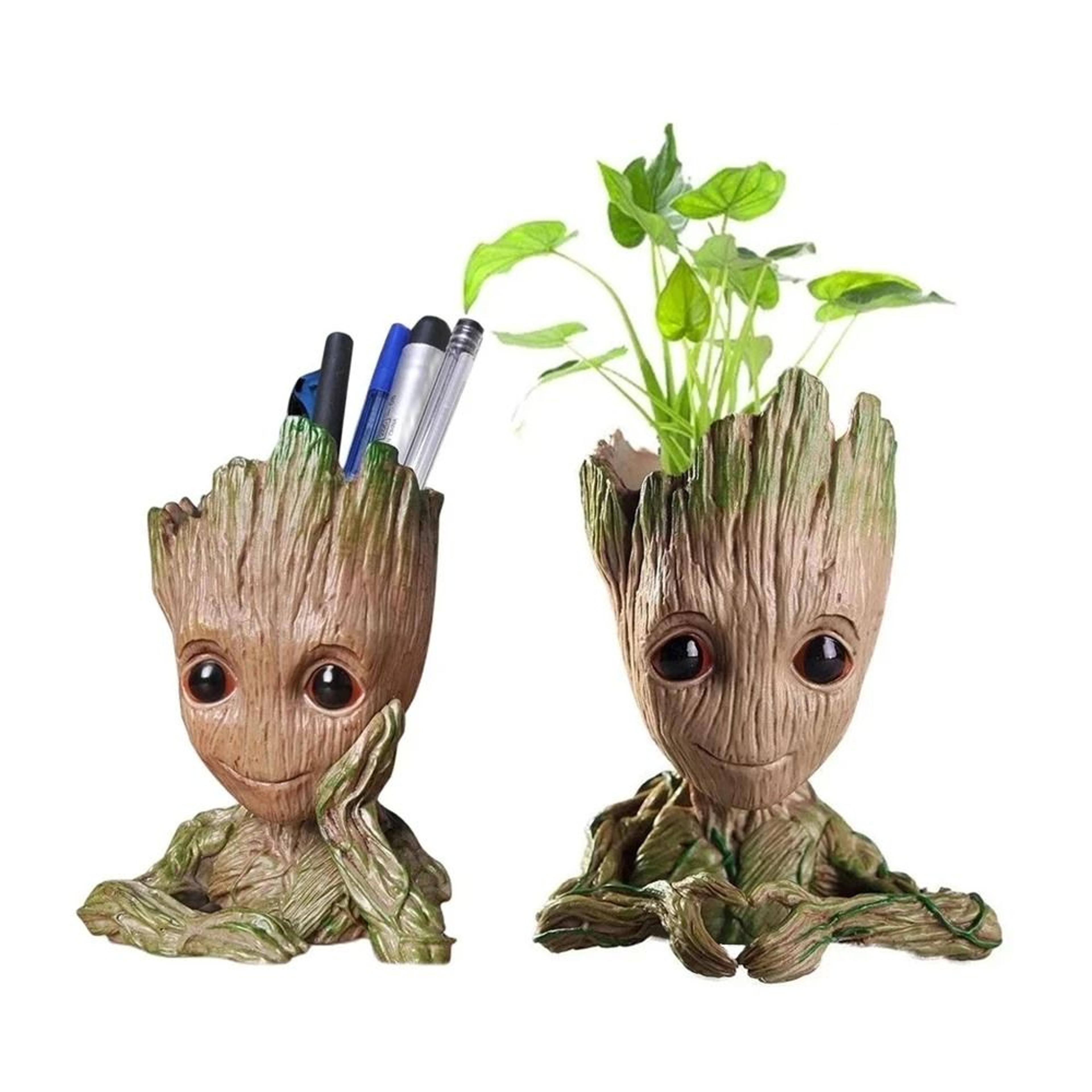 Anime Action Groot Character Multifunction Flower Pot  Pen Holder Desk Organizer 1