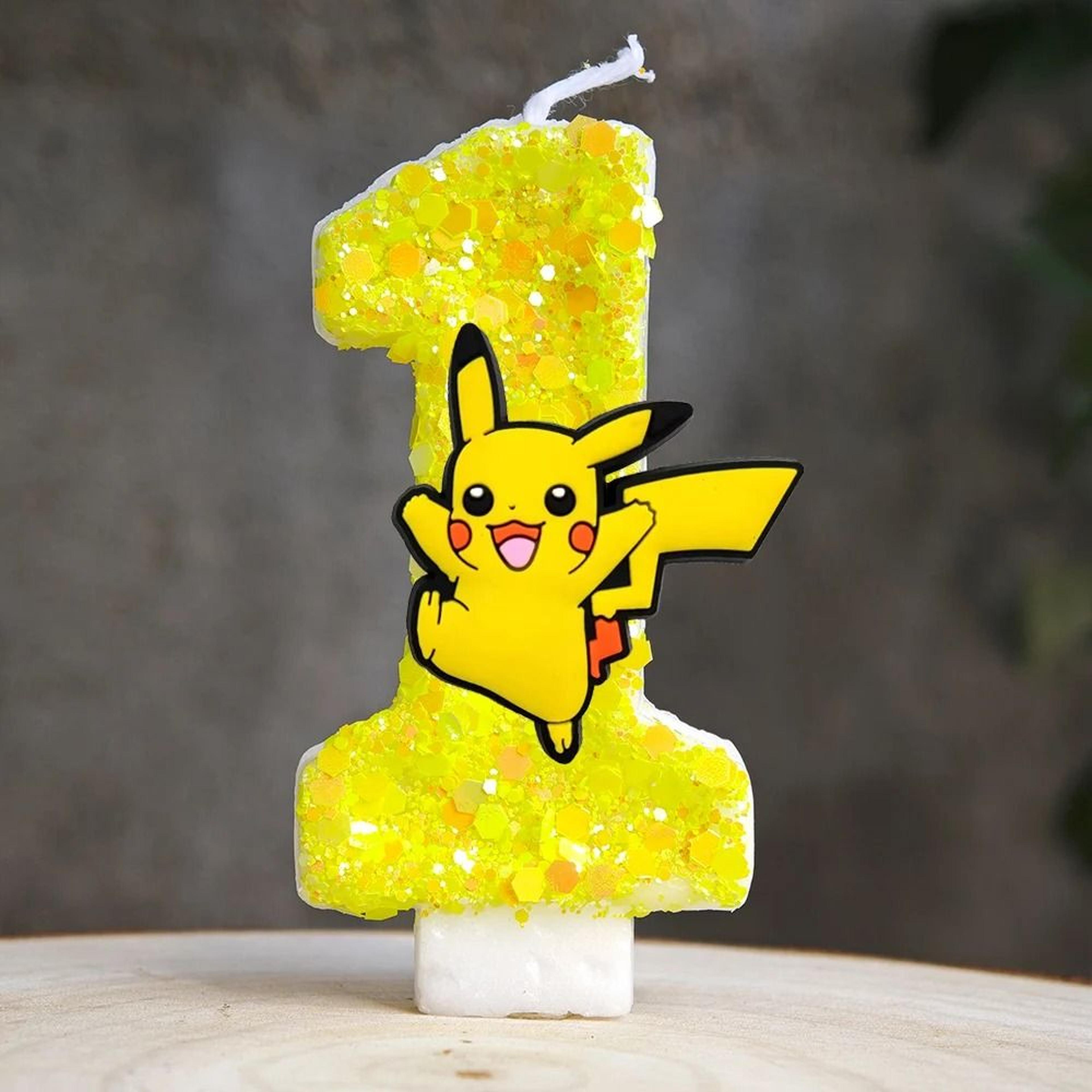 Pokemon Pikachu Cartoon 09 Number Birthday Candle Cake Topper For Kids Party 17