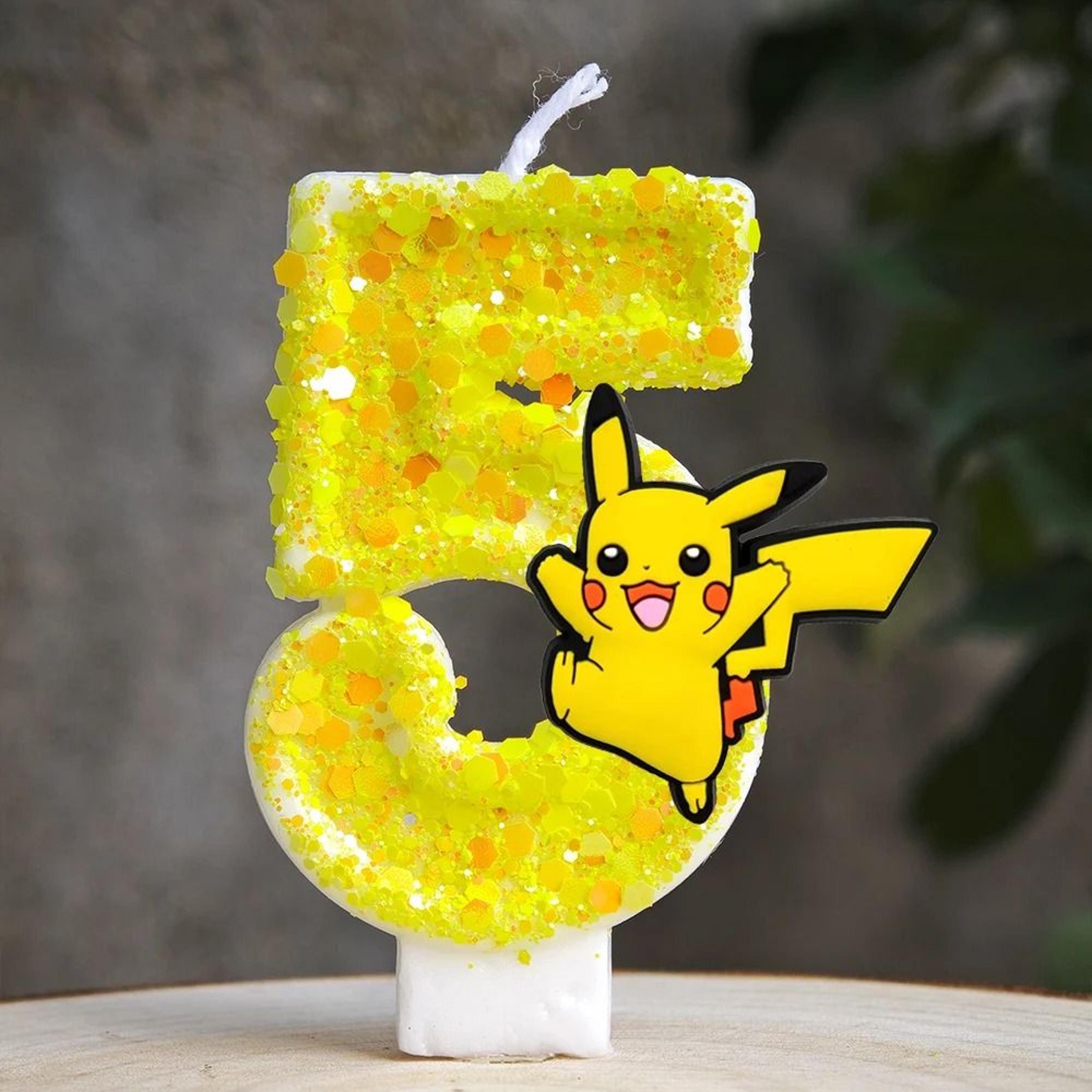 Pokemon Pikachu Cartoon 09 Number Birthday Candle Cake Topper For Kids Party 21