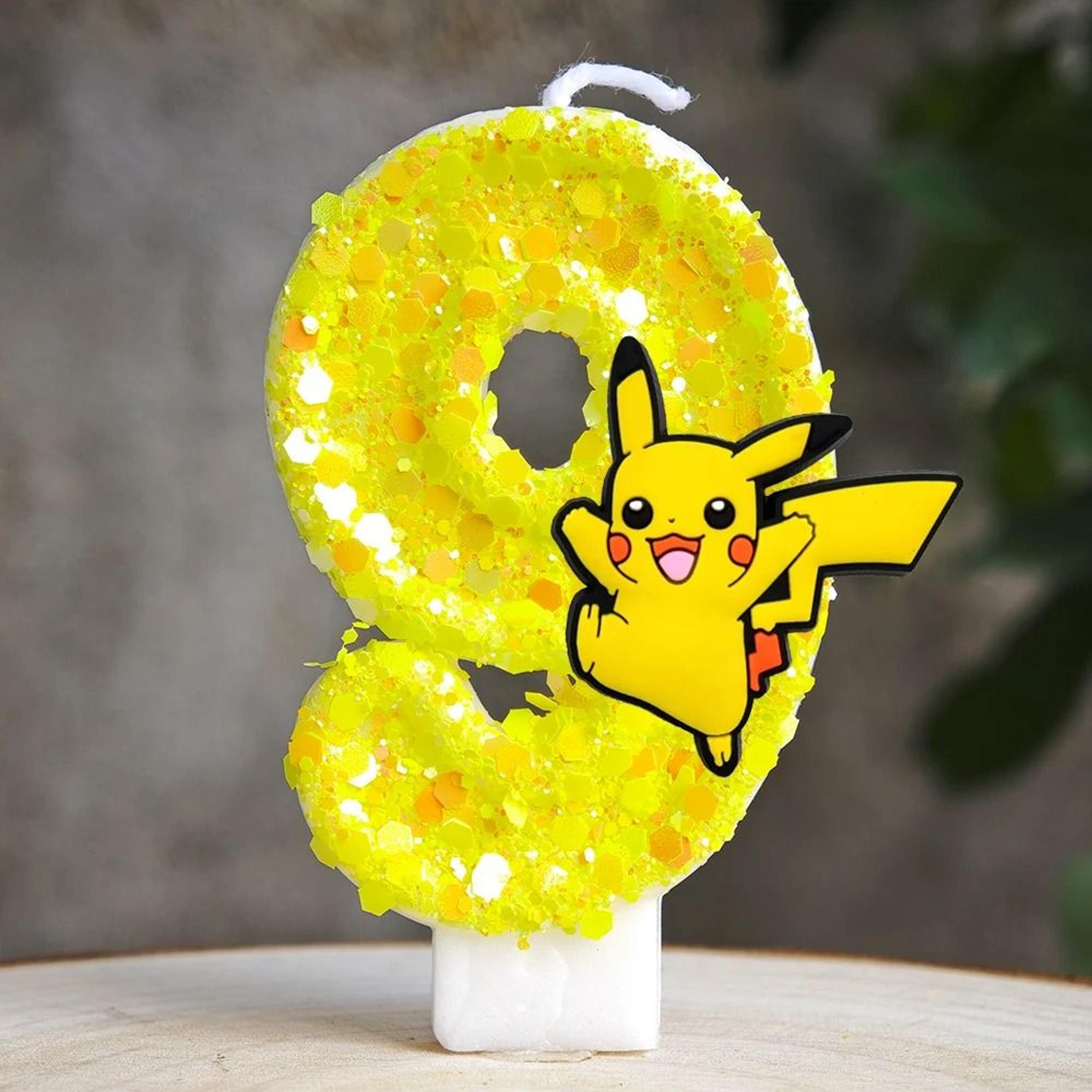Pokemon Pikachu Cartoon 09 Number Birthday Candle Cake Topper For Kids Party 25