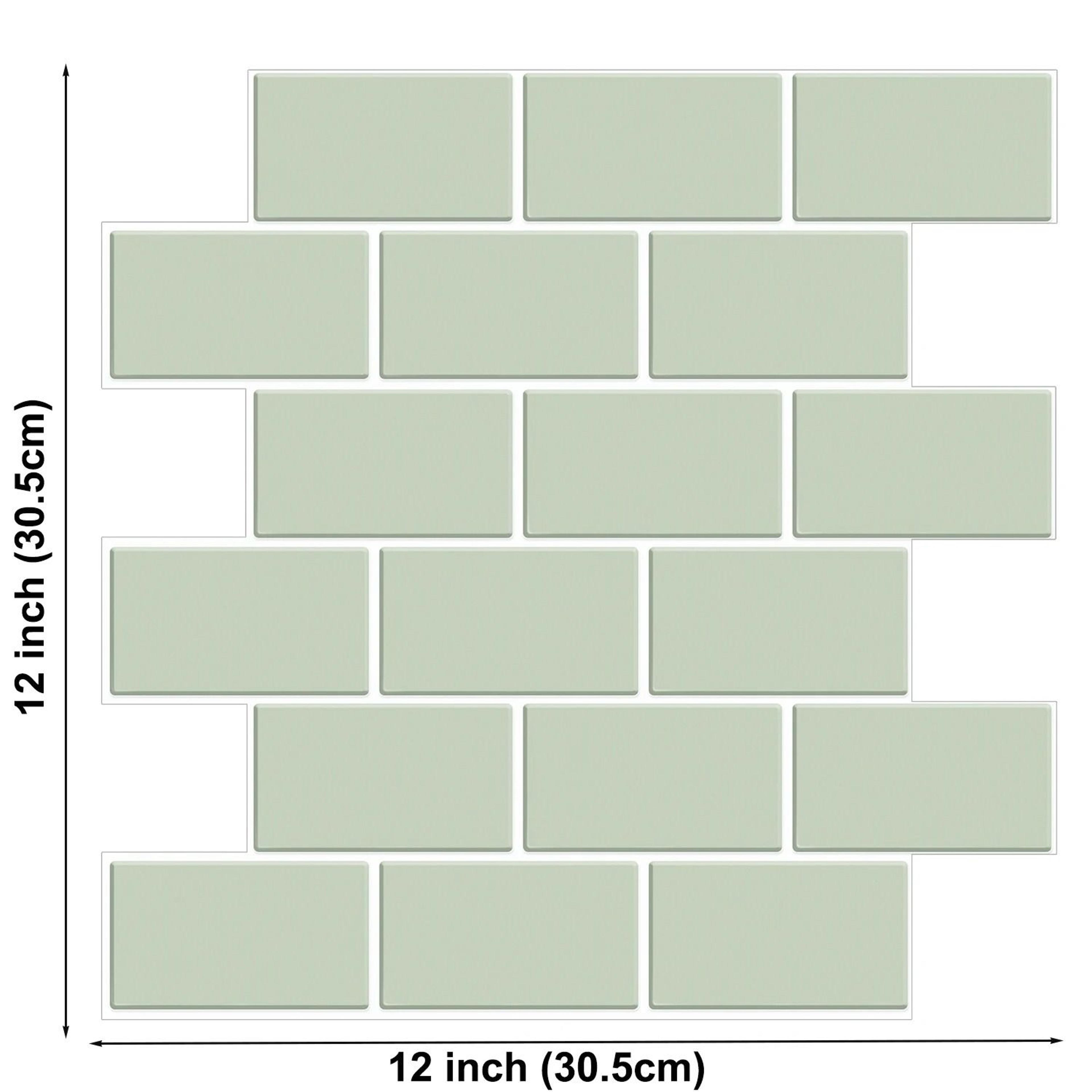 5Piece 3D Subway Tile Peel  Stick Thicker Backsplash Wallpaper For Kitchen  RV Decor 10