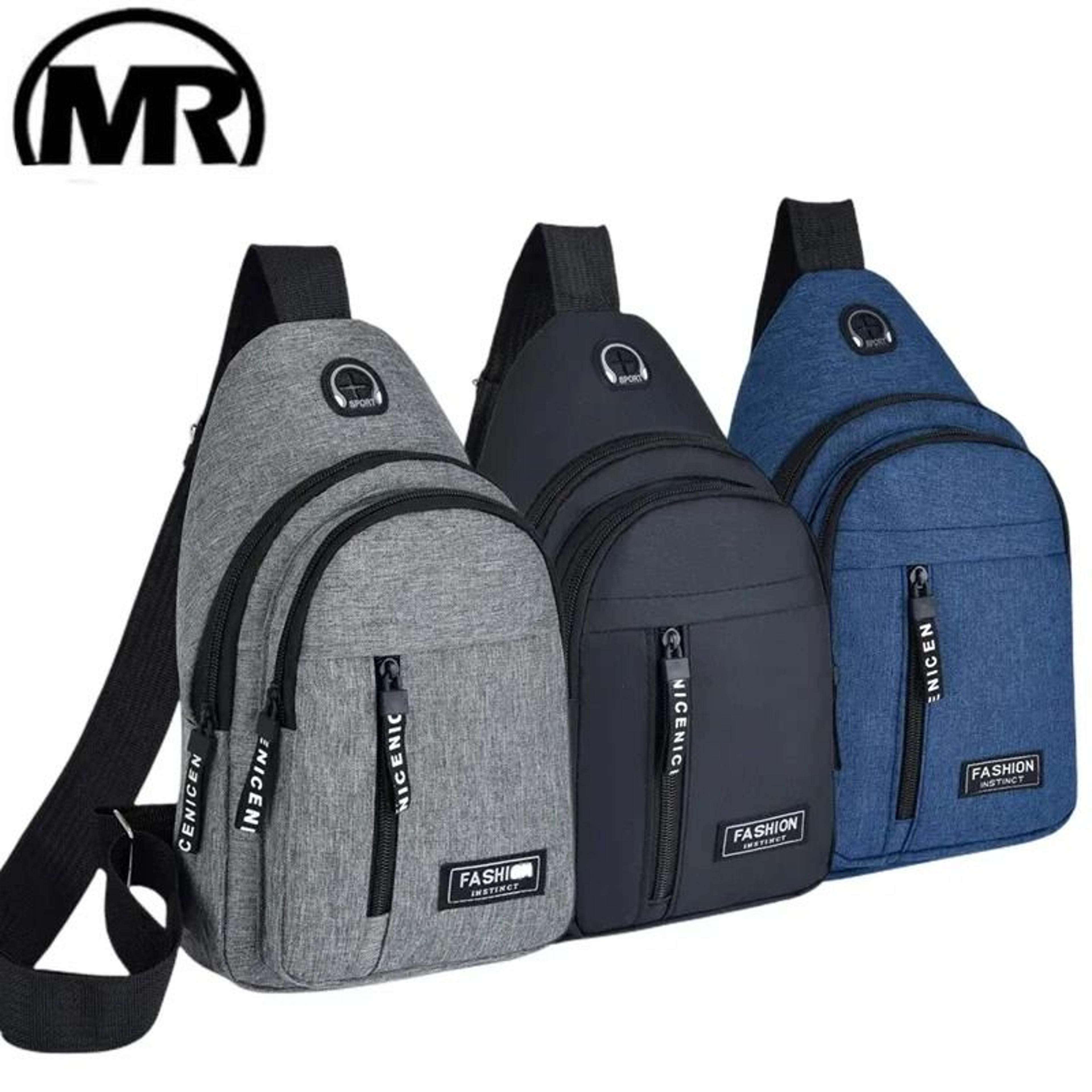 mens multifunctional waterproof oxford chest bag korean style casual shoulder messenger