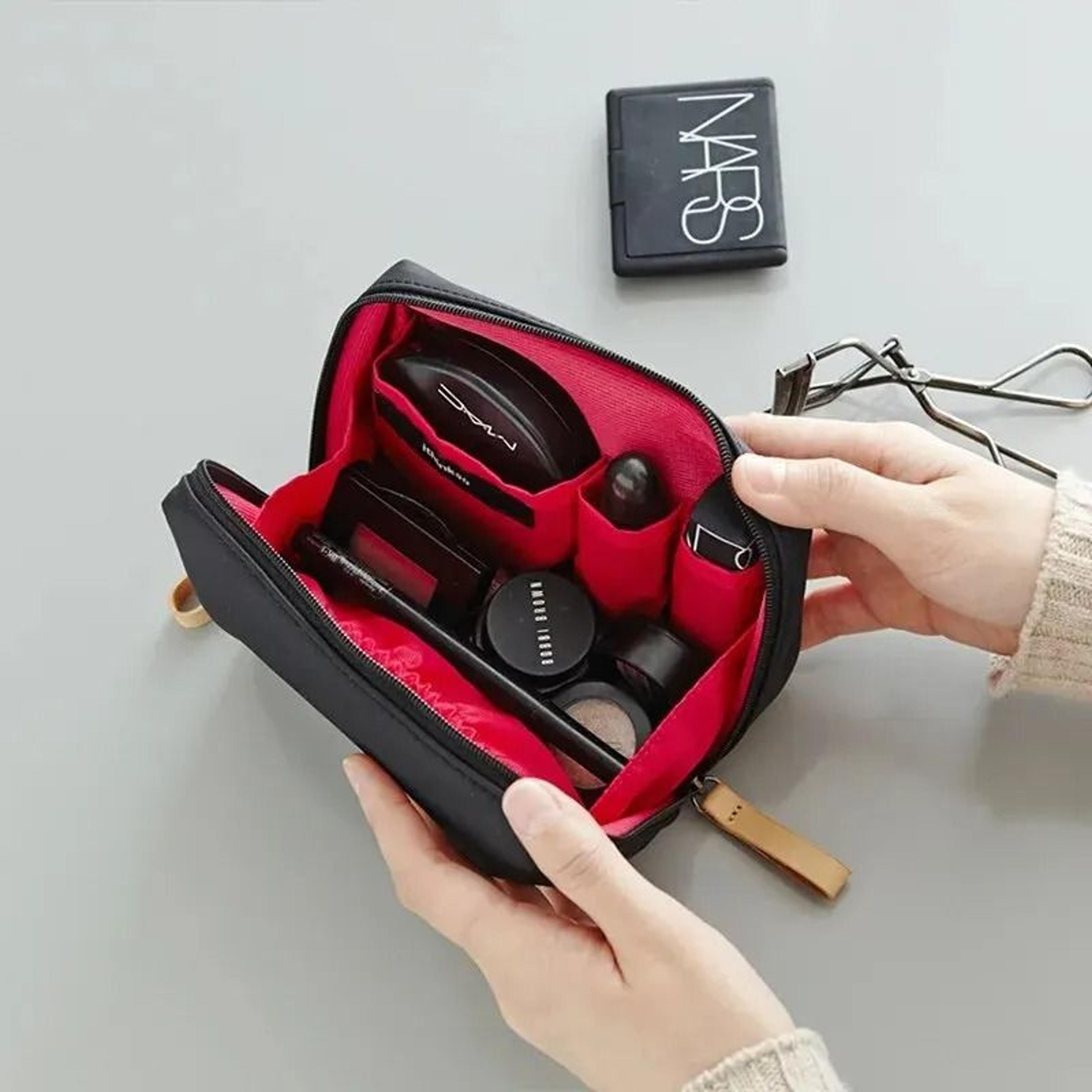 Womens Waterproof Korean Style Solid Color Cosmetic  Toiletry Bag Organizer 9