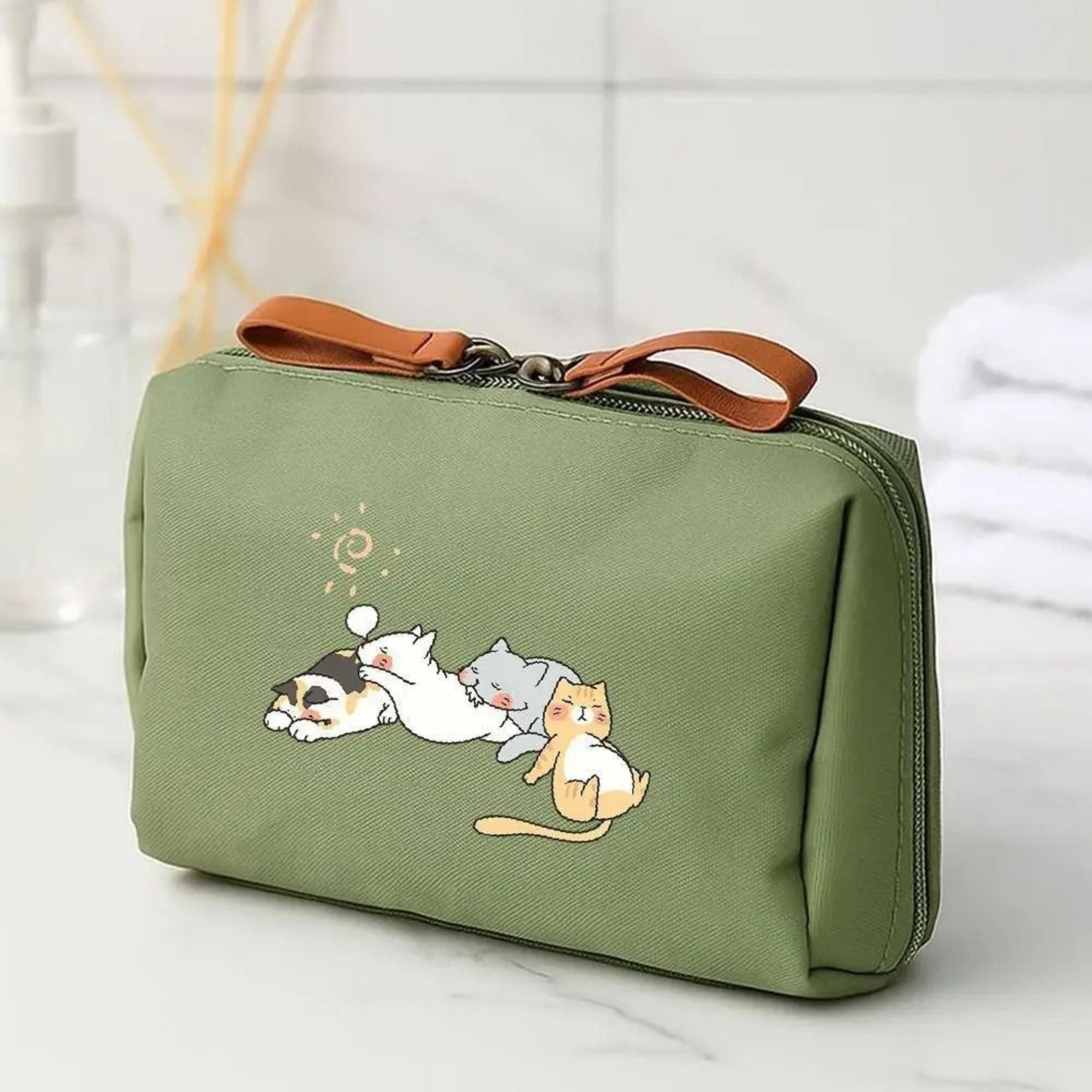 Womens Waterproof Korean Style Solid Color Cosmetic  Toiletry Bag Organizer 13