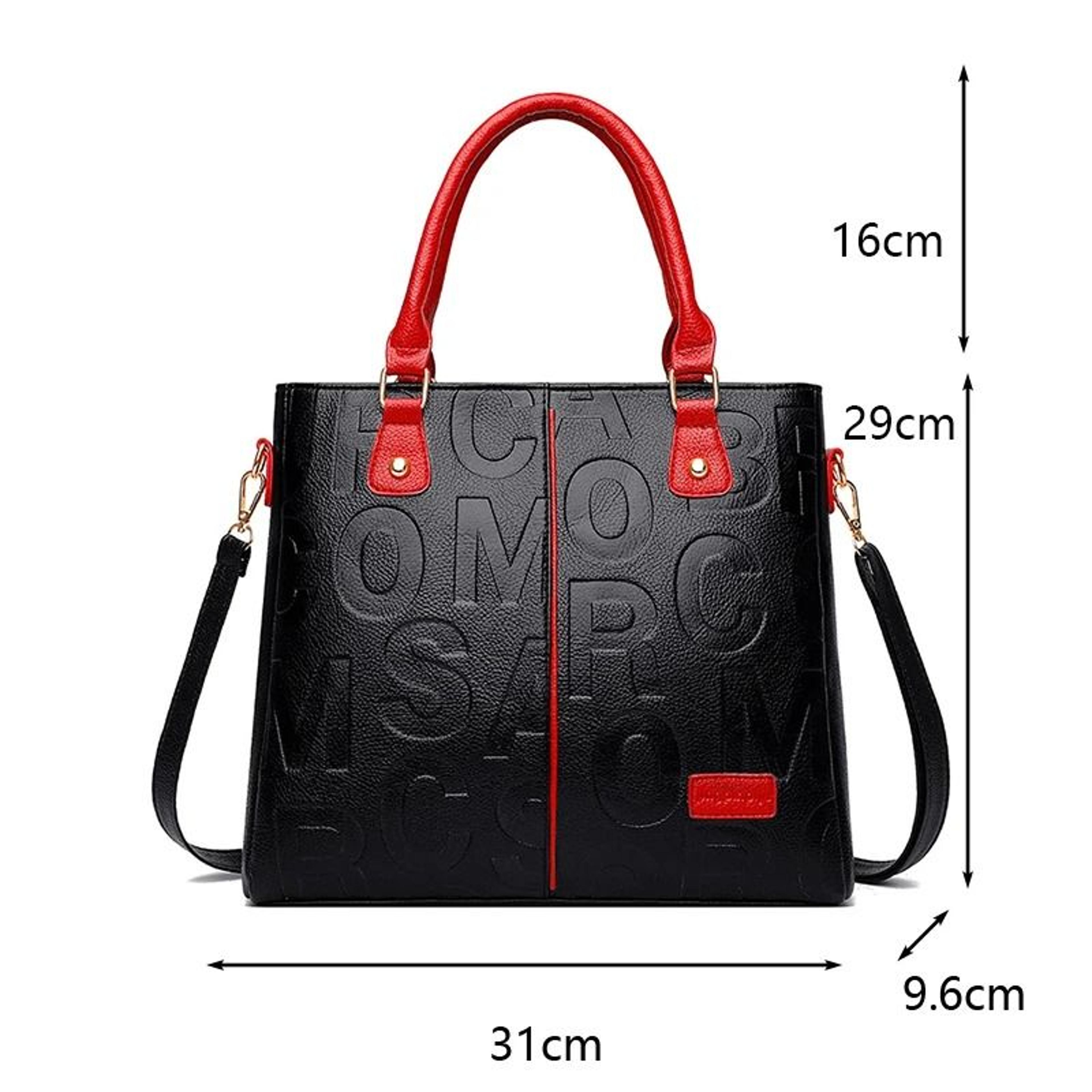 Womens Large Capacity PU Leather Casual Crossbody Bag  Designer Tote 6