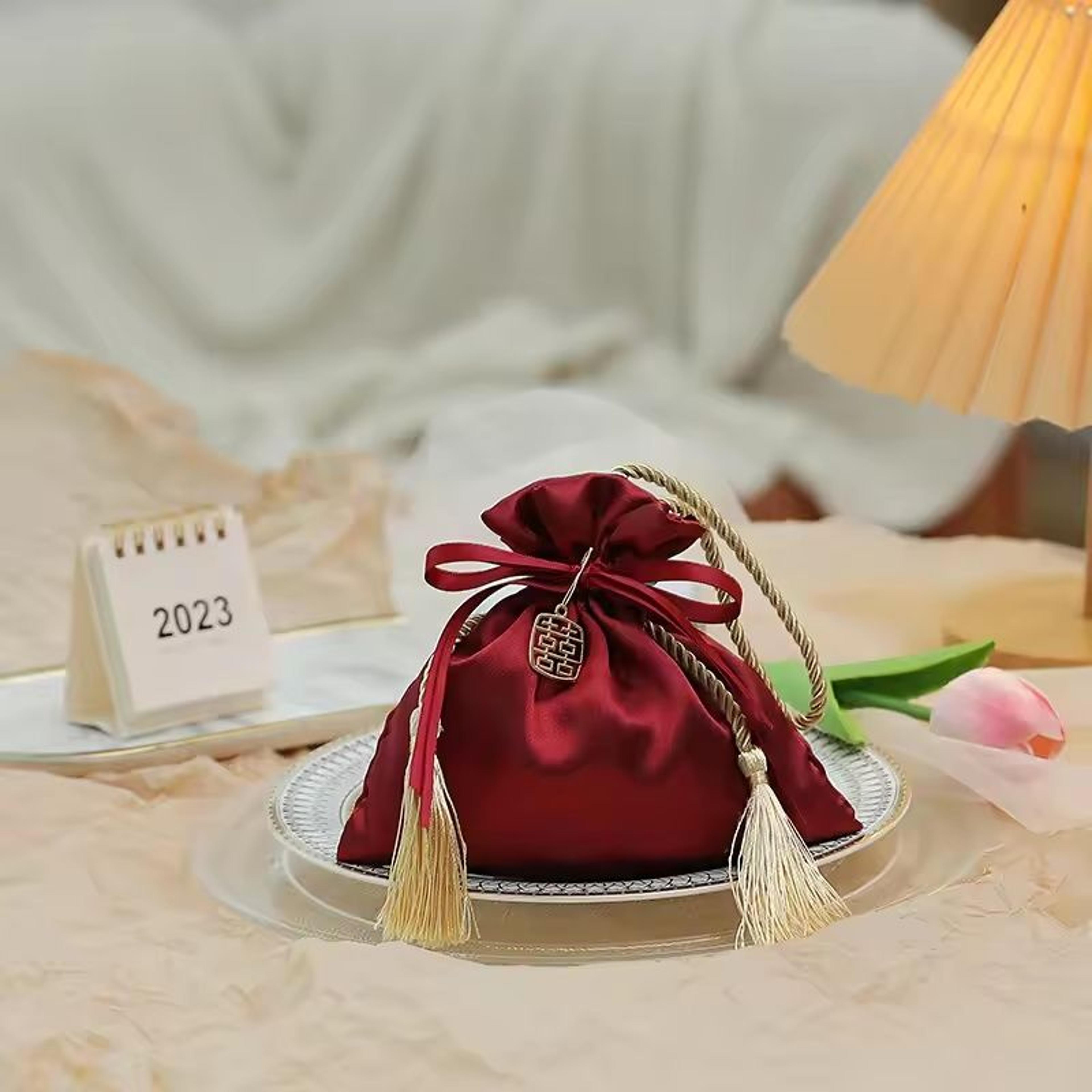 Luxury Pearl Drawstring Velvet Pouch Gift Bag For Jewelry  Wedding Favors 11