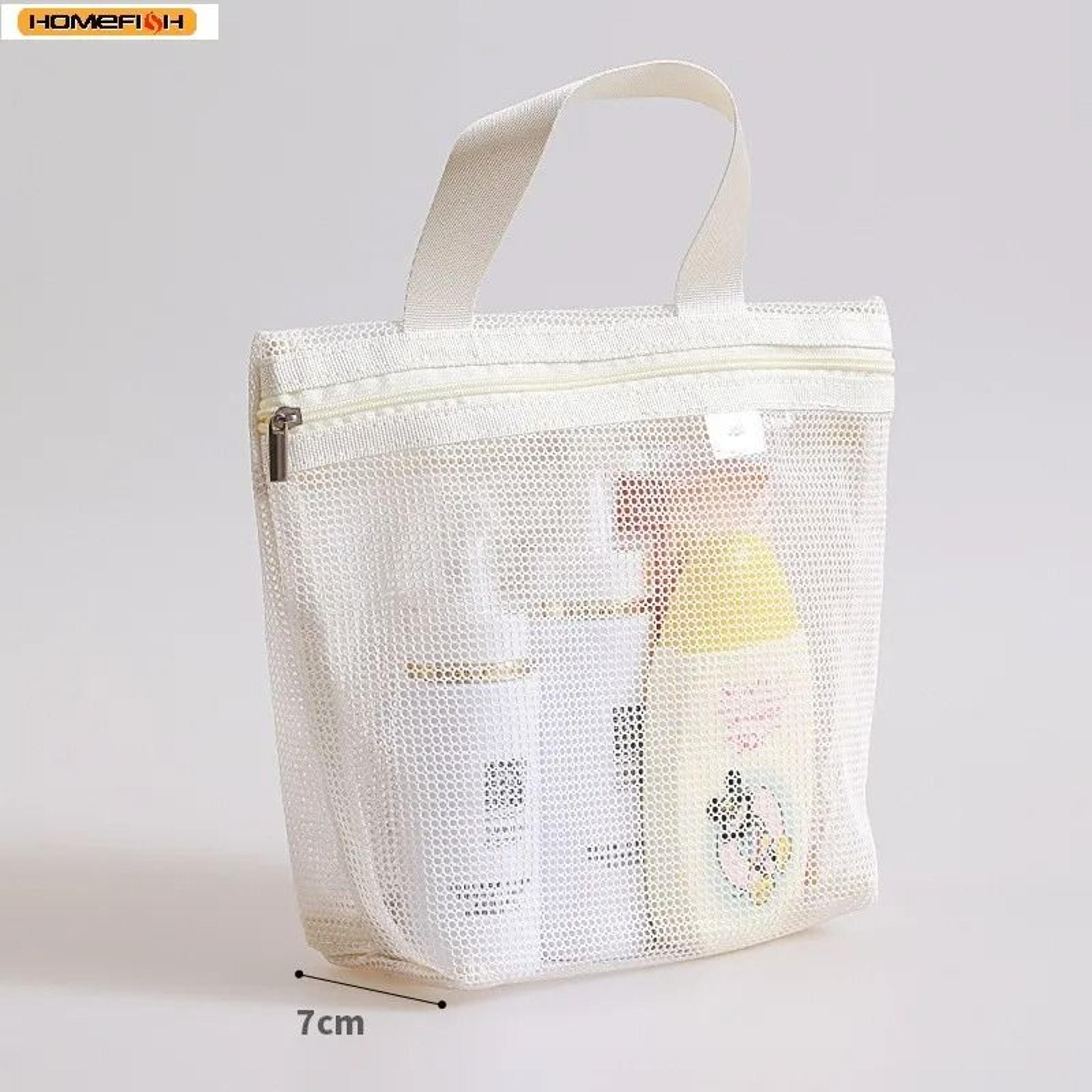 HOMEFISH Breathable Mesh Makeup Toiletry Bag Portable Shower Caddy Hanging Organizer 7