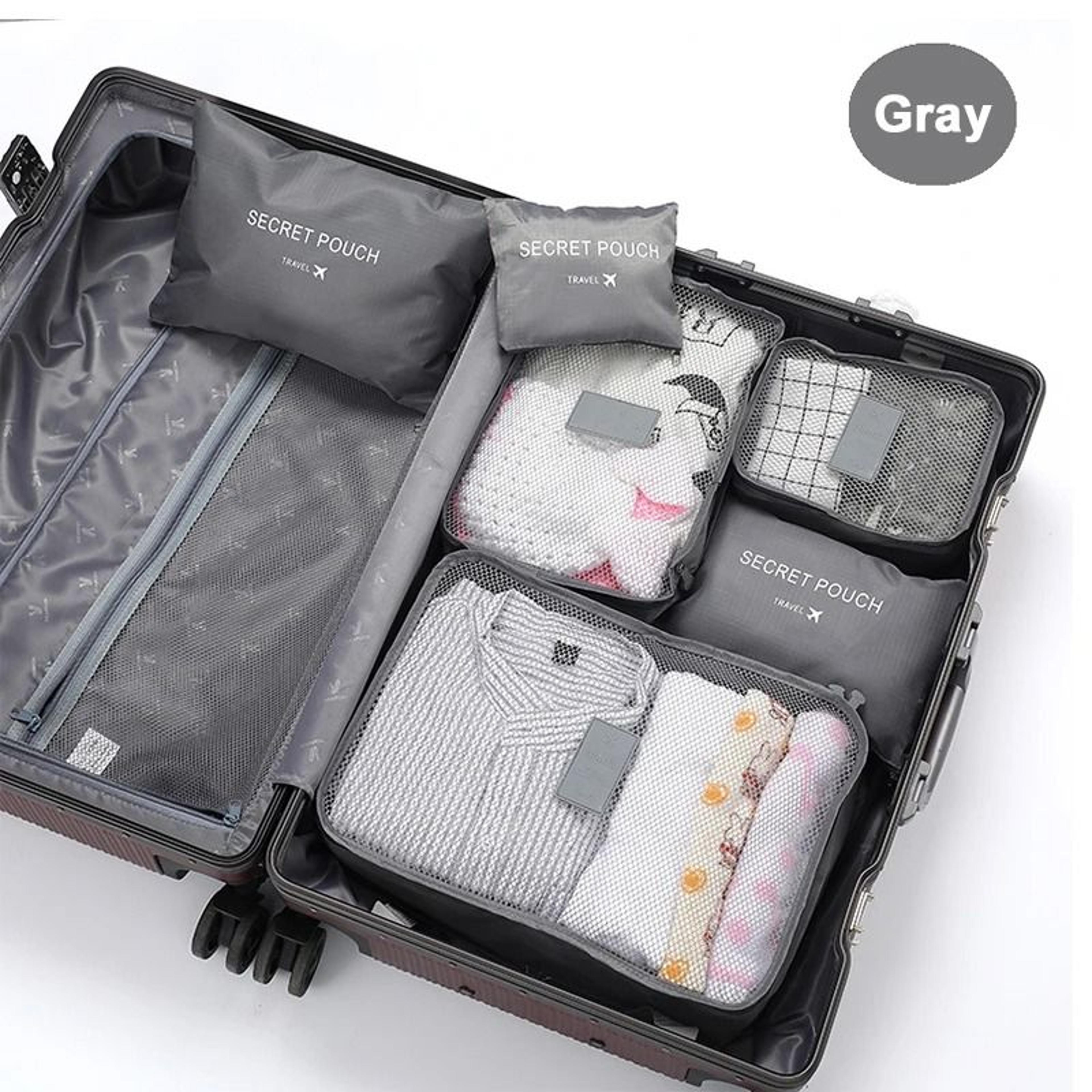 6 Pcs Travel Packing Cubes Set Portable Luggage Organizer Pouches For Clothes  Shoes 9