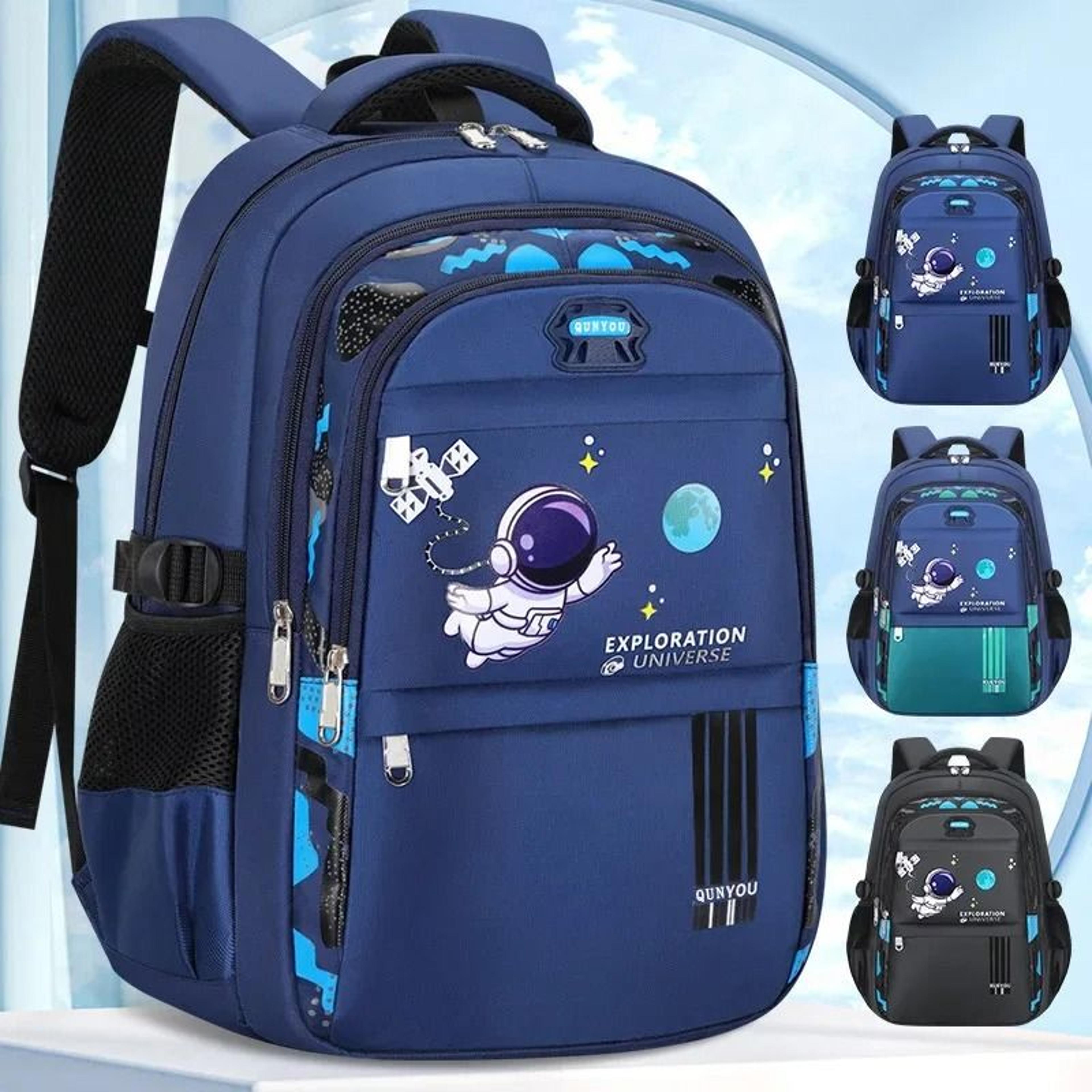 Premium Ergonomic Boys Astronaut Primary School Backpack  Waterproof Space Bookbag  Kids Travel Moc 0