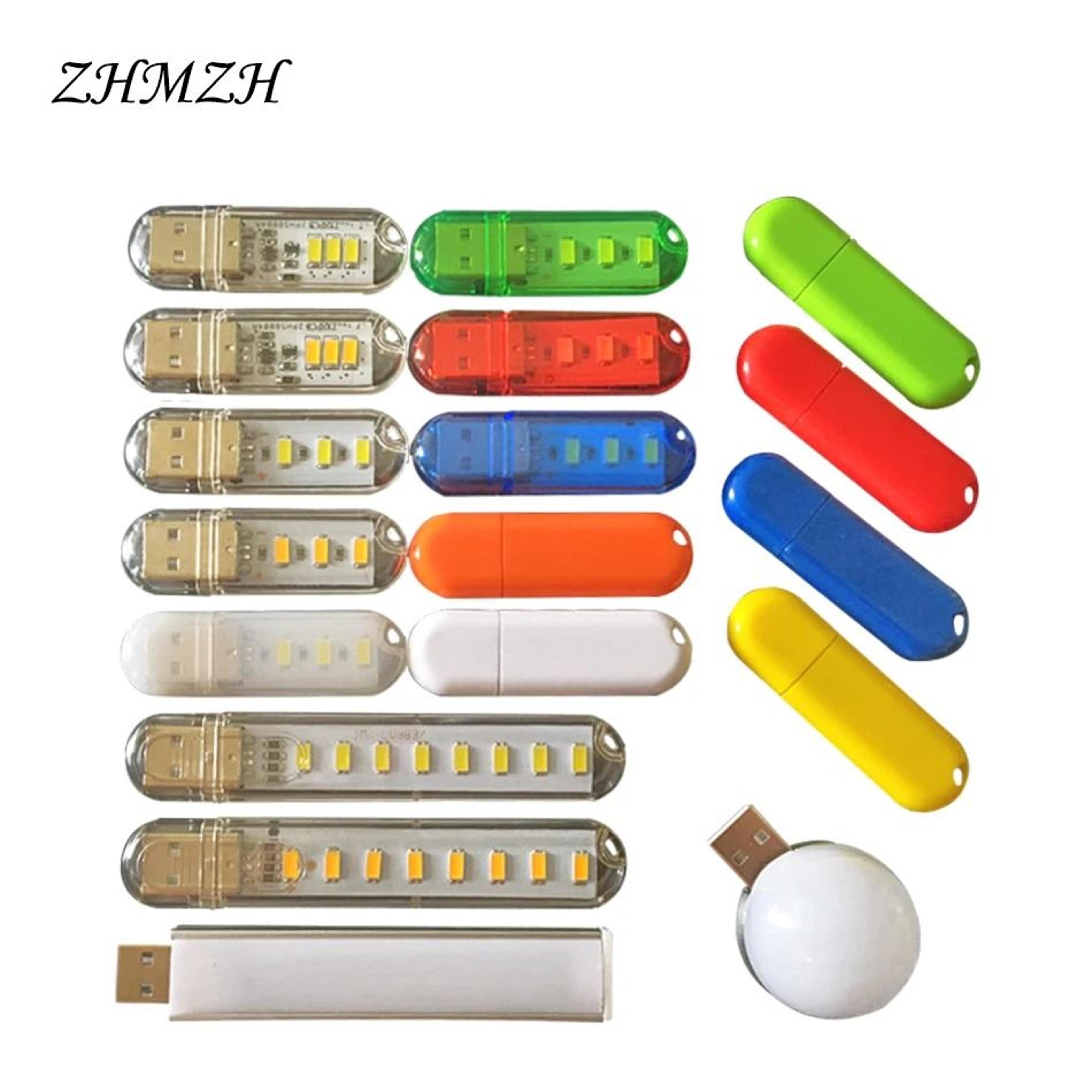 Portable USB UDisk Mini LED Night Light 3LED 15W Power Bank Powered Reading Lamp 12 Colors Availabl 1