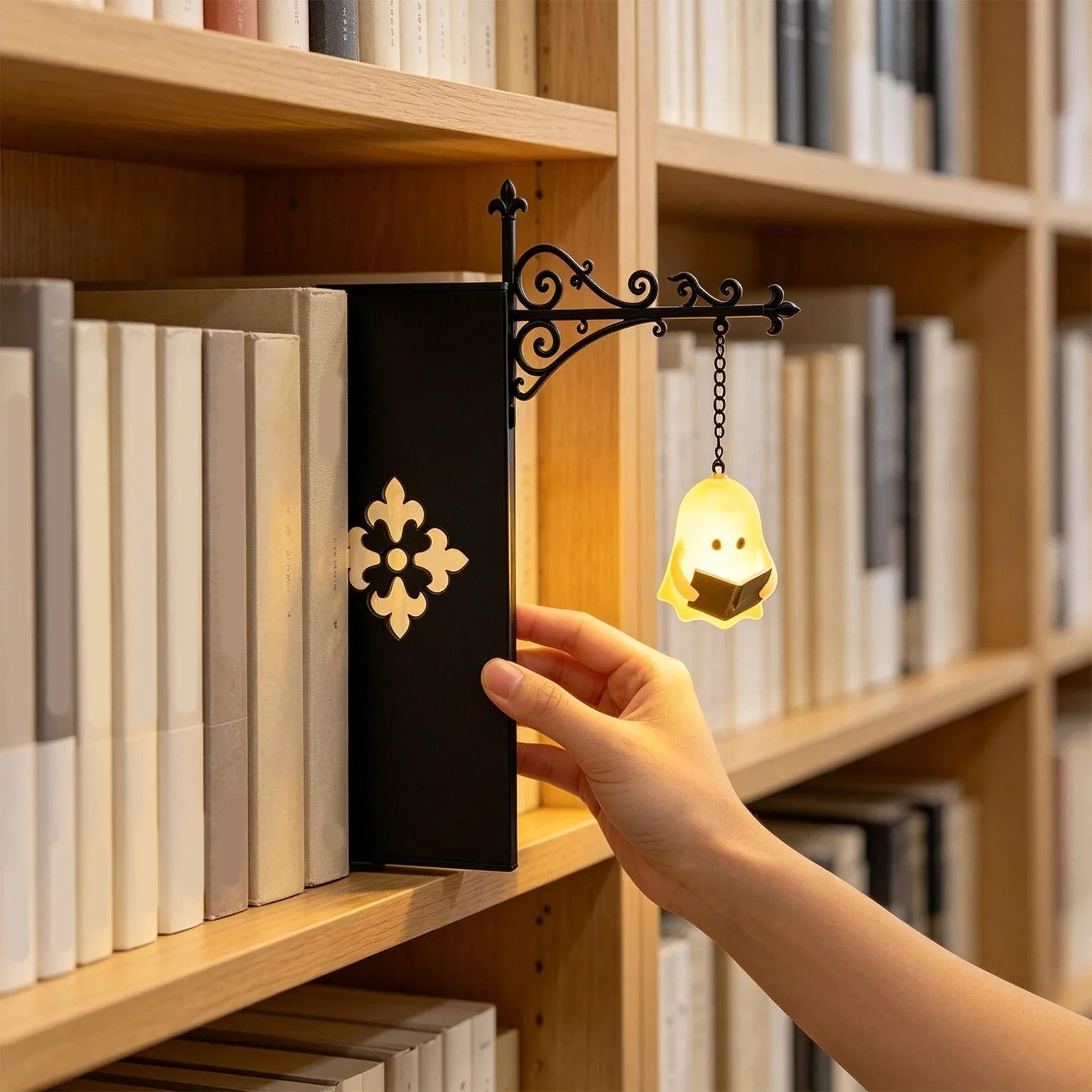halloween vintage warm light bookend lamp decorative book stop for library shelf & office desk