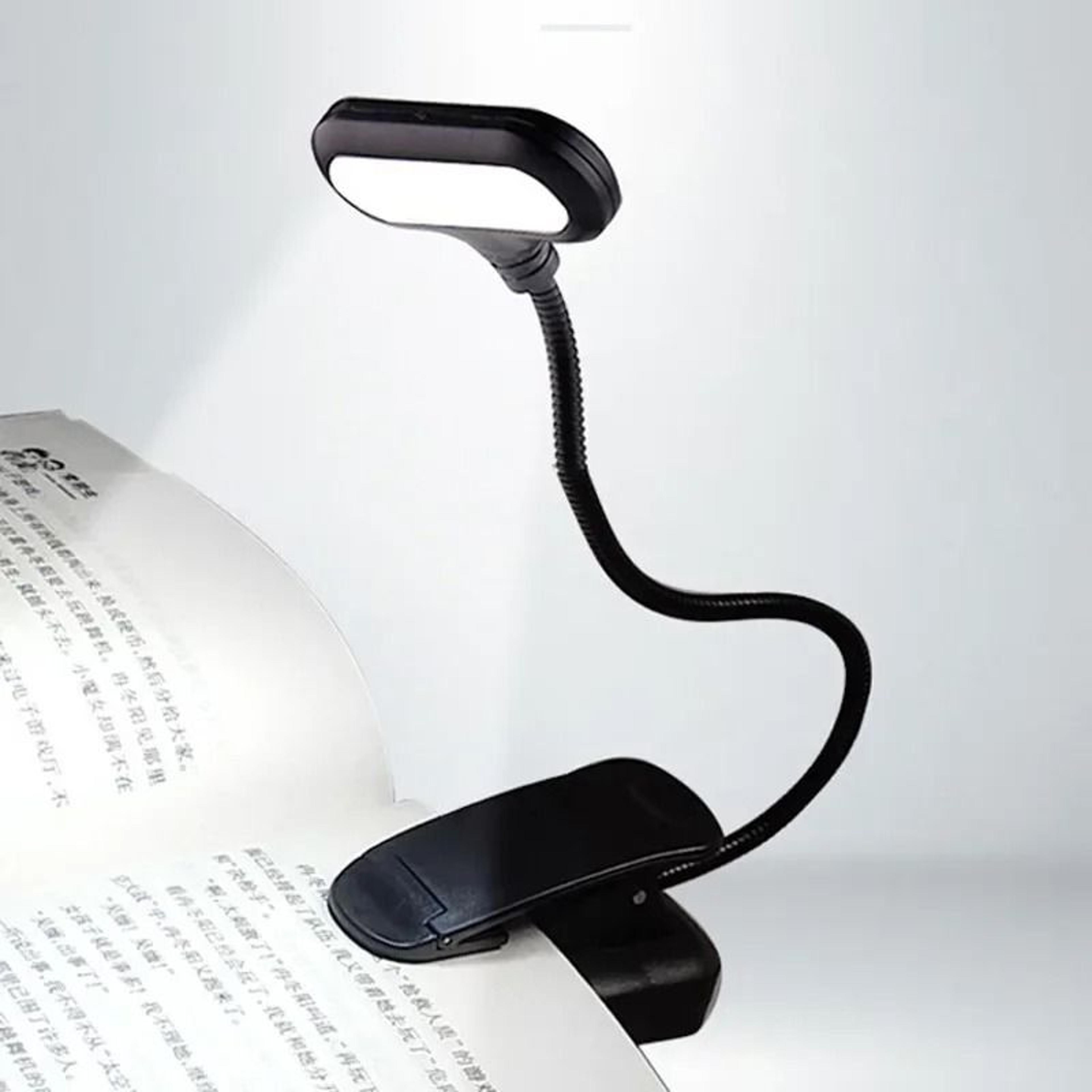 mini portable led book light eye protection flexible clip-on desk lamp battery powered night reading light