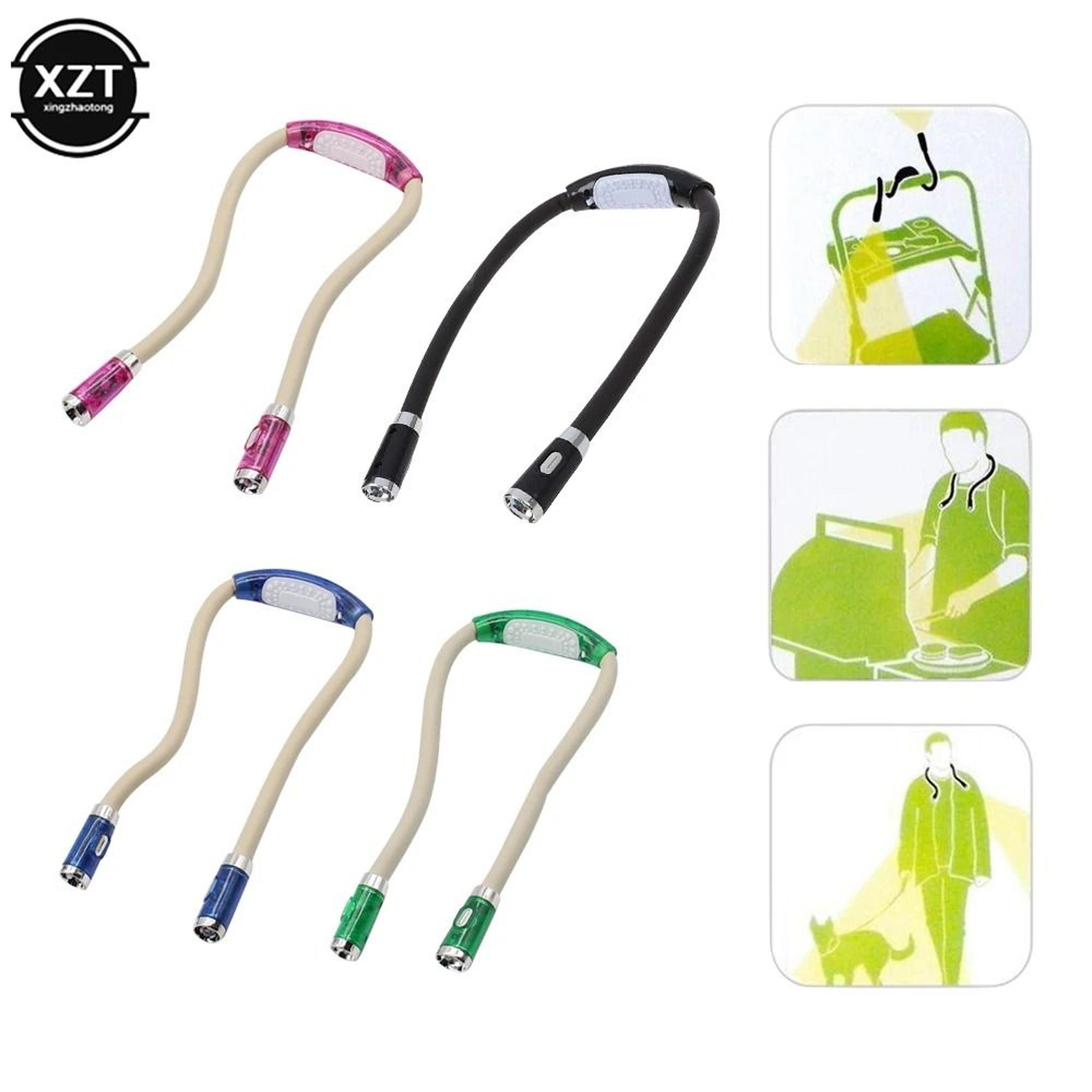 flexible neck hug reading light hands-free led night lamp & outdoor camping flashlight