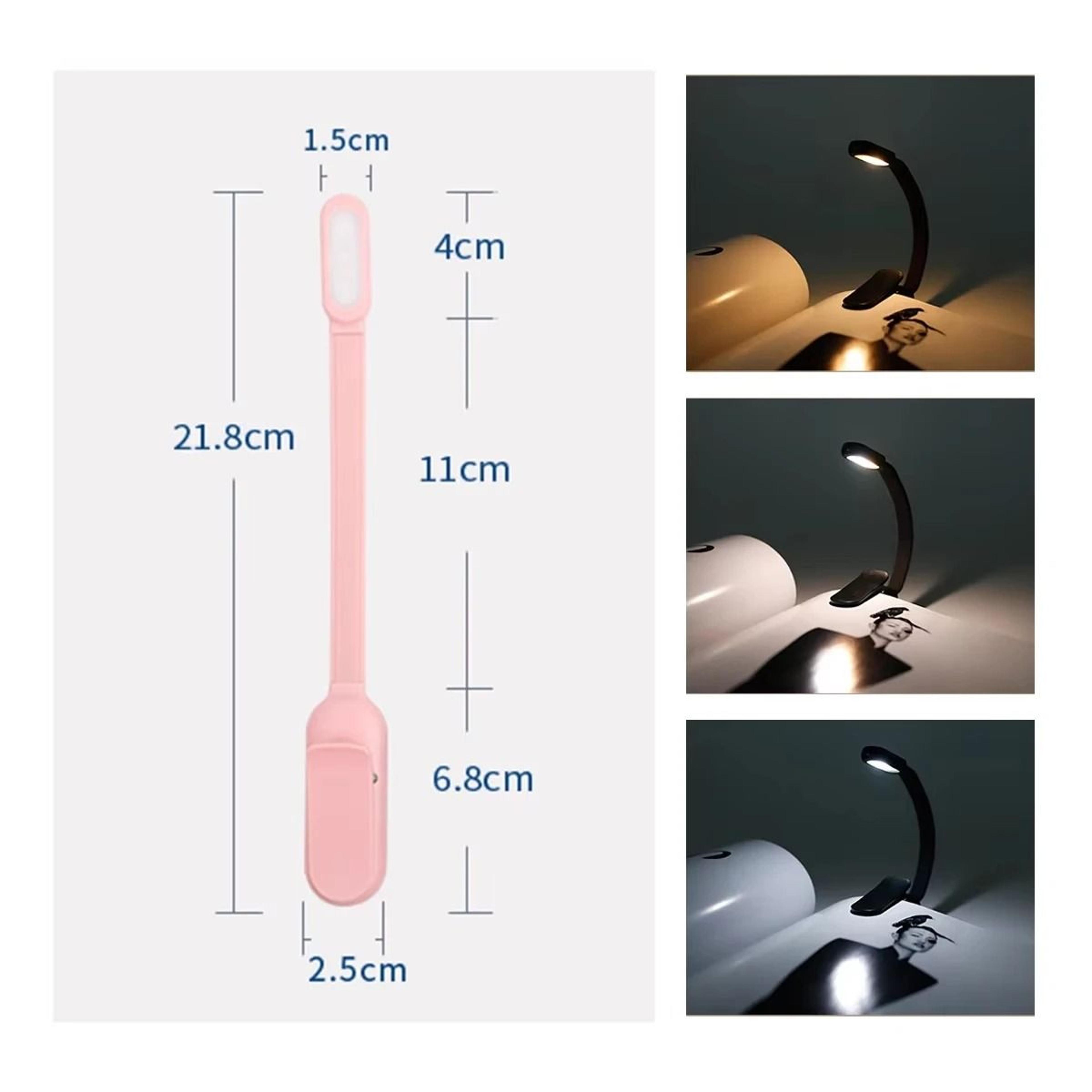 Rechargeable Mini LED Book Light Flexible ClipOn Night Reading Lamp  Flashlight 5