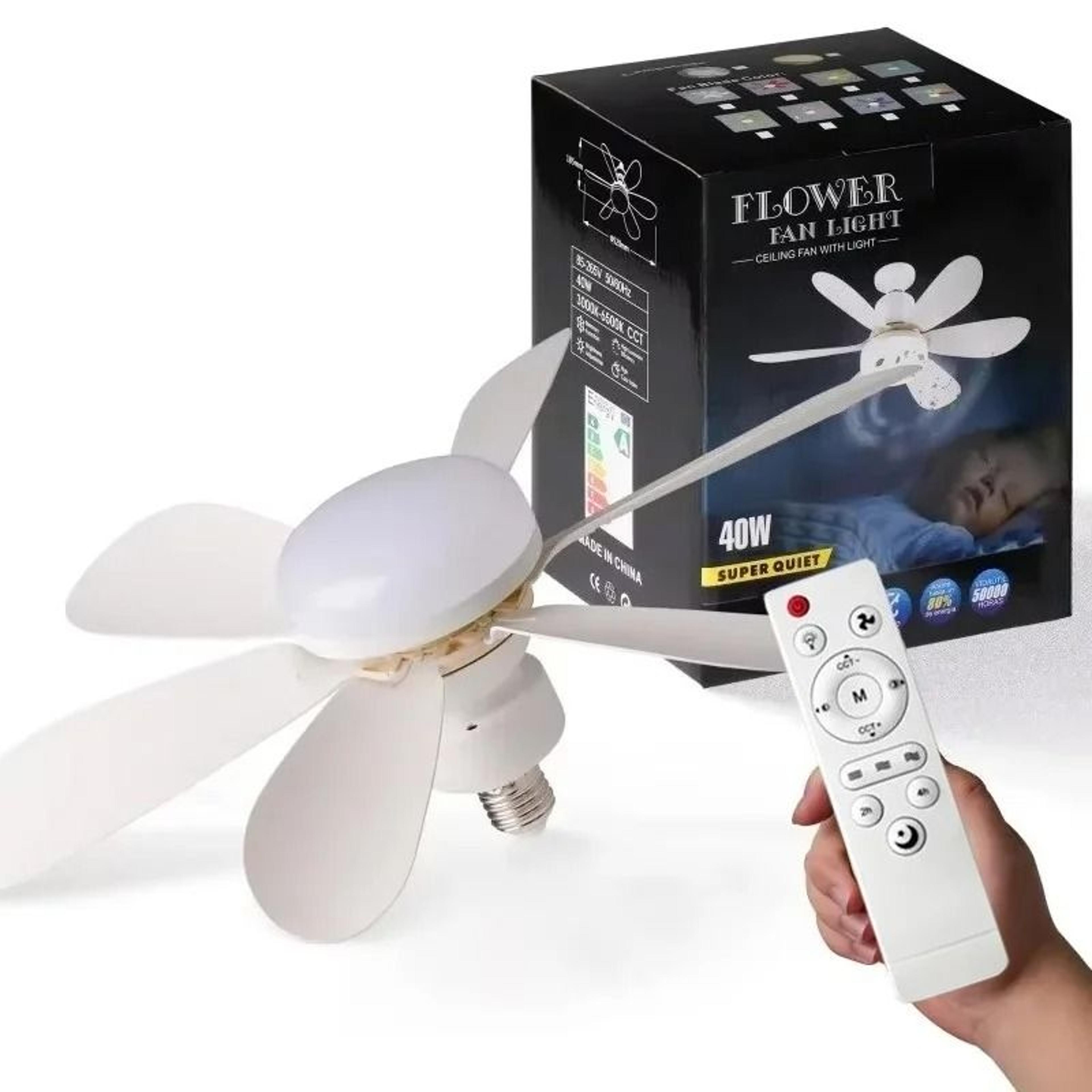 E27 Socket 30W LED Ceiling Fan Light With Wireless Remote Dimmable Home Airflow Lamp 85265V 6