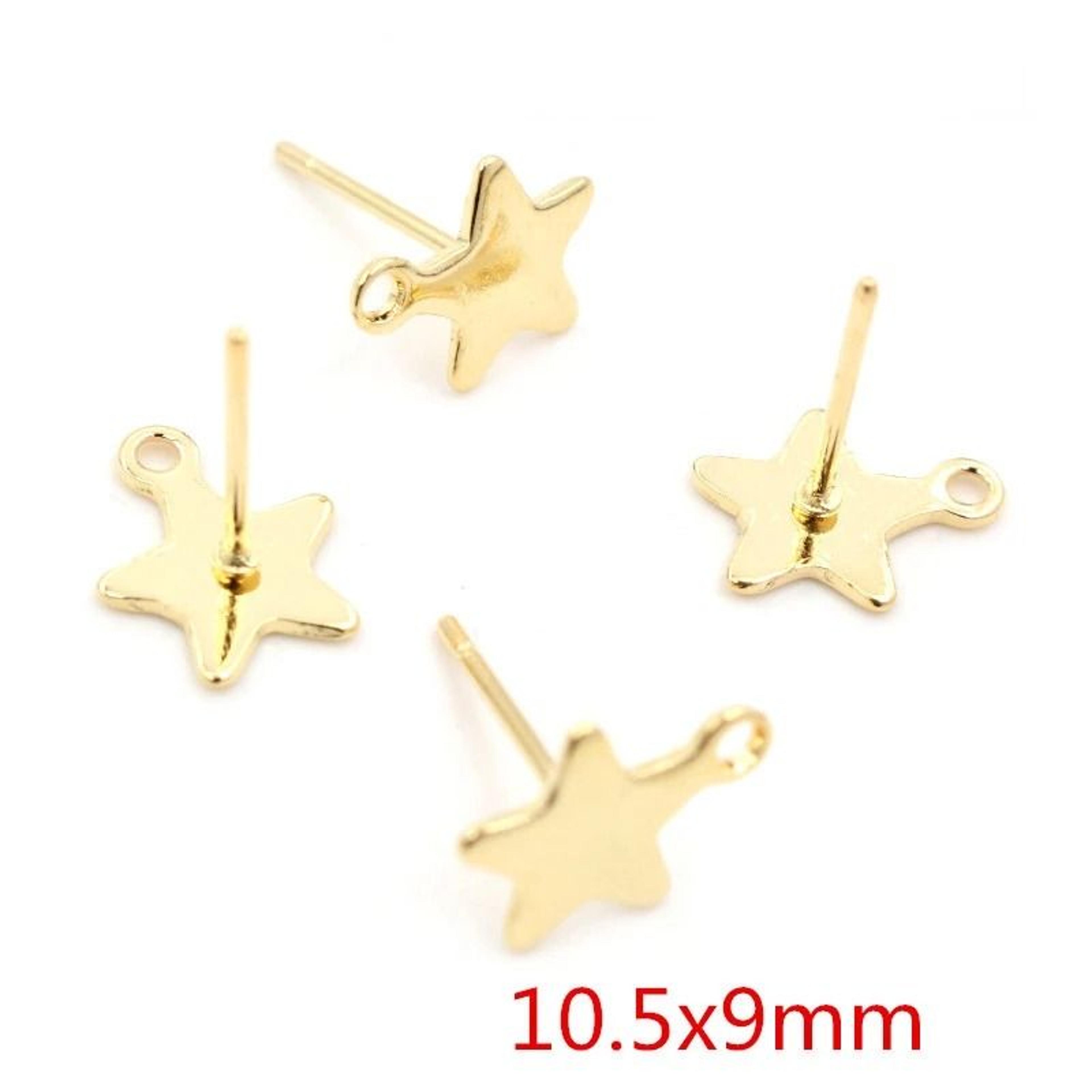 20pcs 316 Stainless Steel Gold Geometric Earring Stud Posts Connector Findings For DIY Jewelry Maki 27