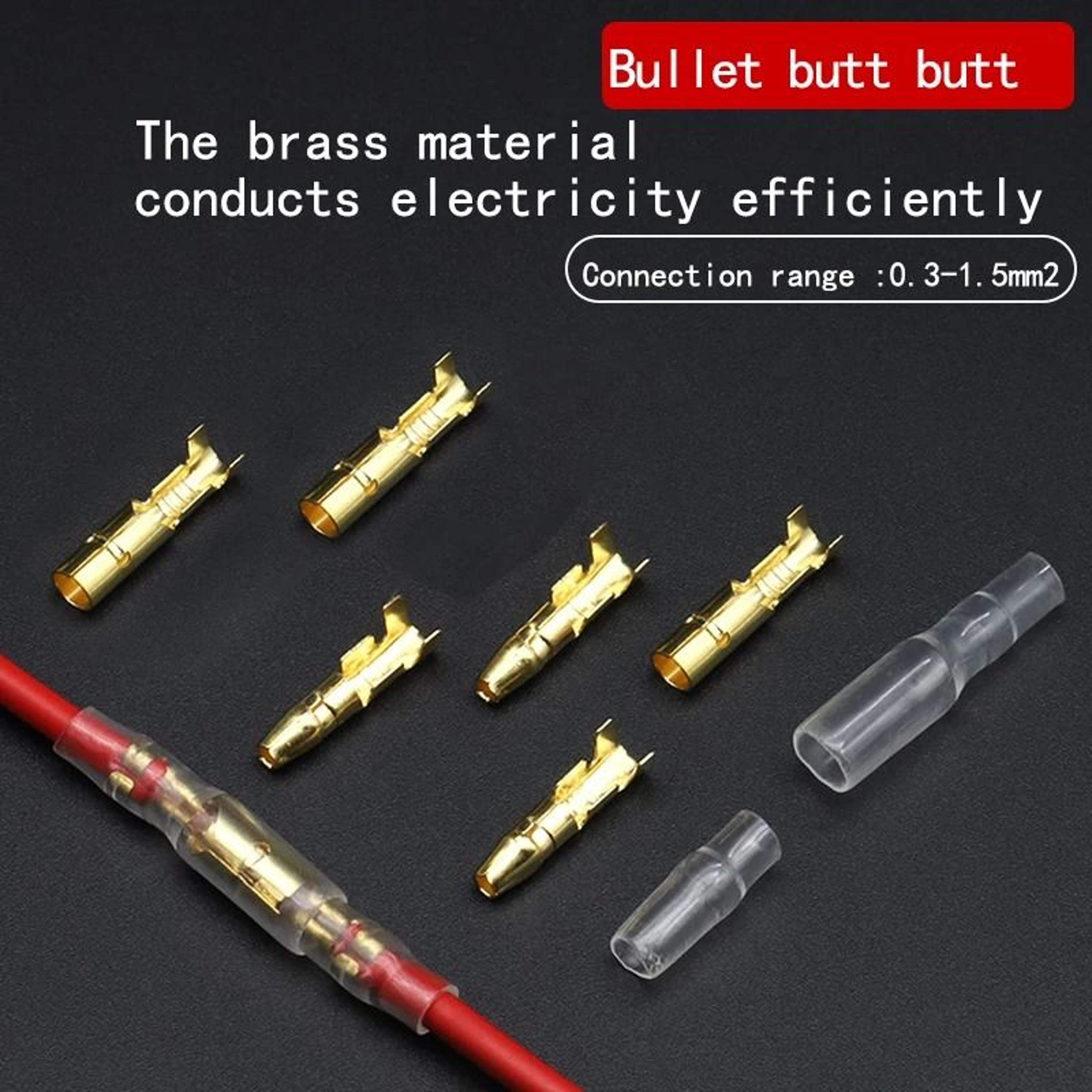200Pcs Motorcycle Bullet Wire Connector Kit For 1025mm Cable 0