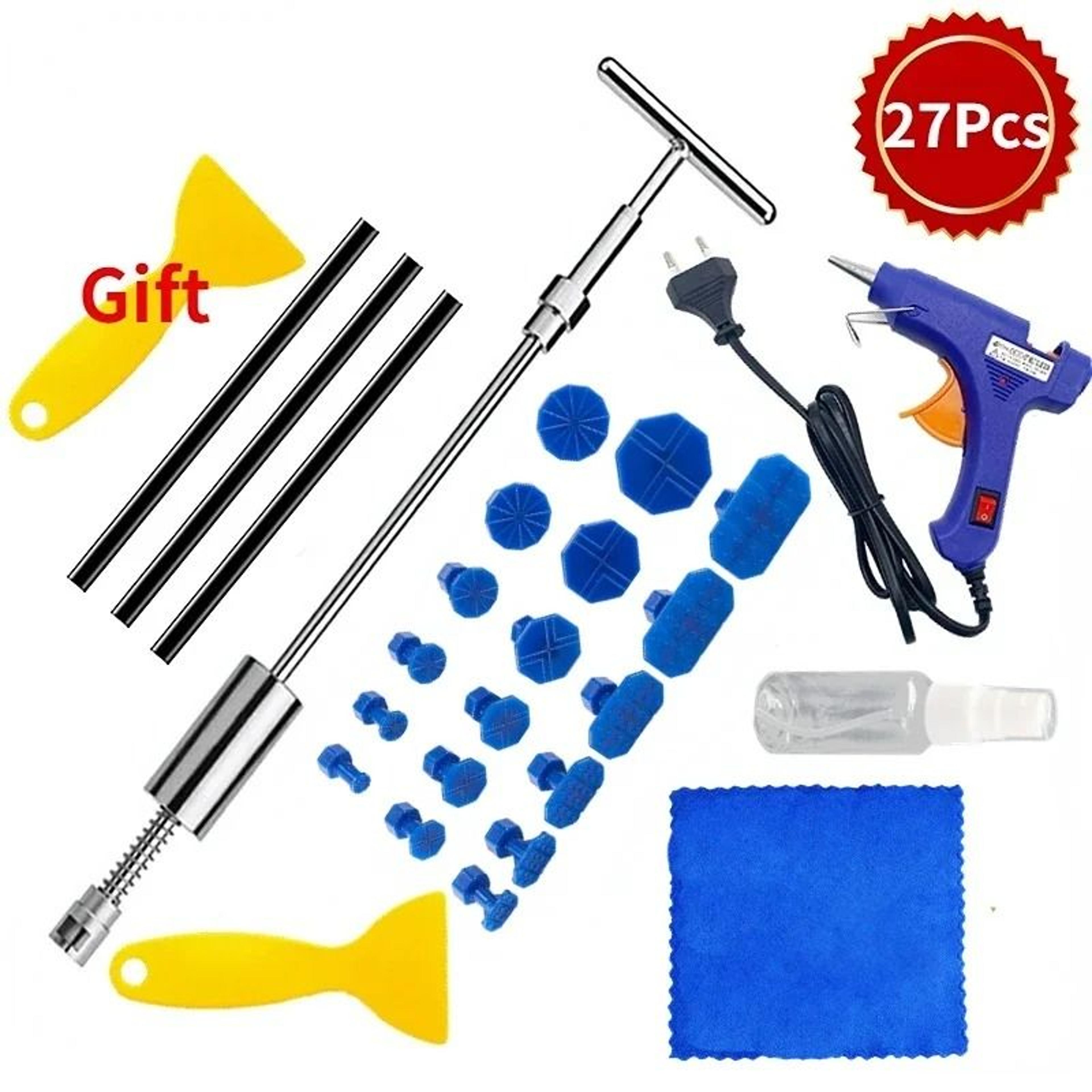 Professional Auto Paintless Dent Repair Kit With EU Plug Glue Gun  Puller Set 6