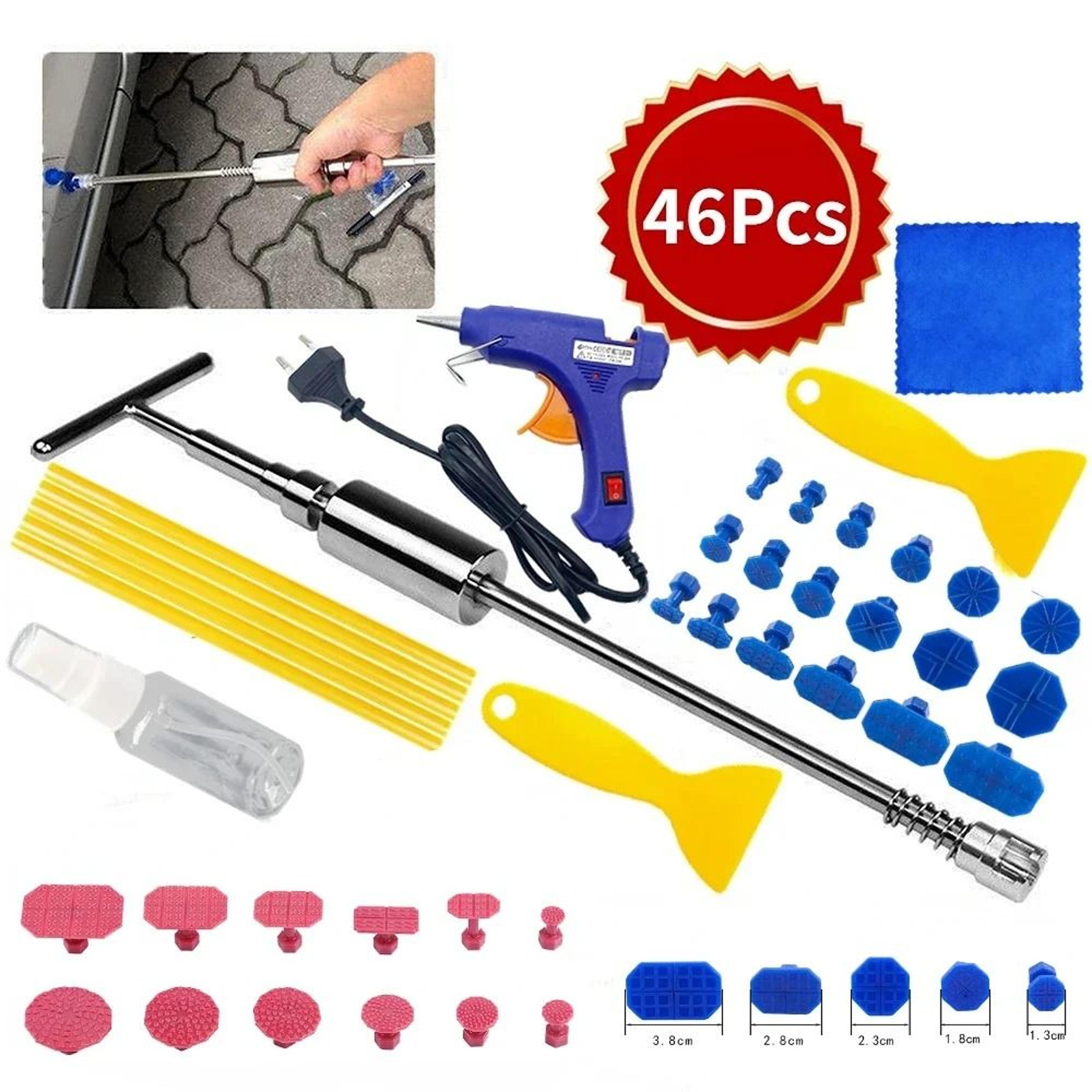 Professional Auto Paintless Dent Repair Kit With EU Plug Glue Gun  Puller Set 8