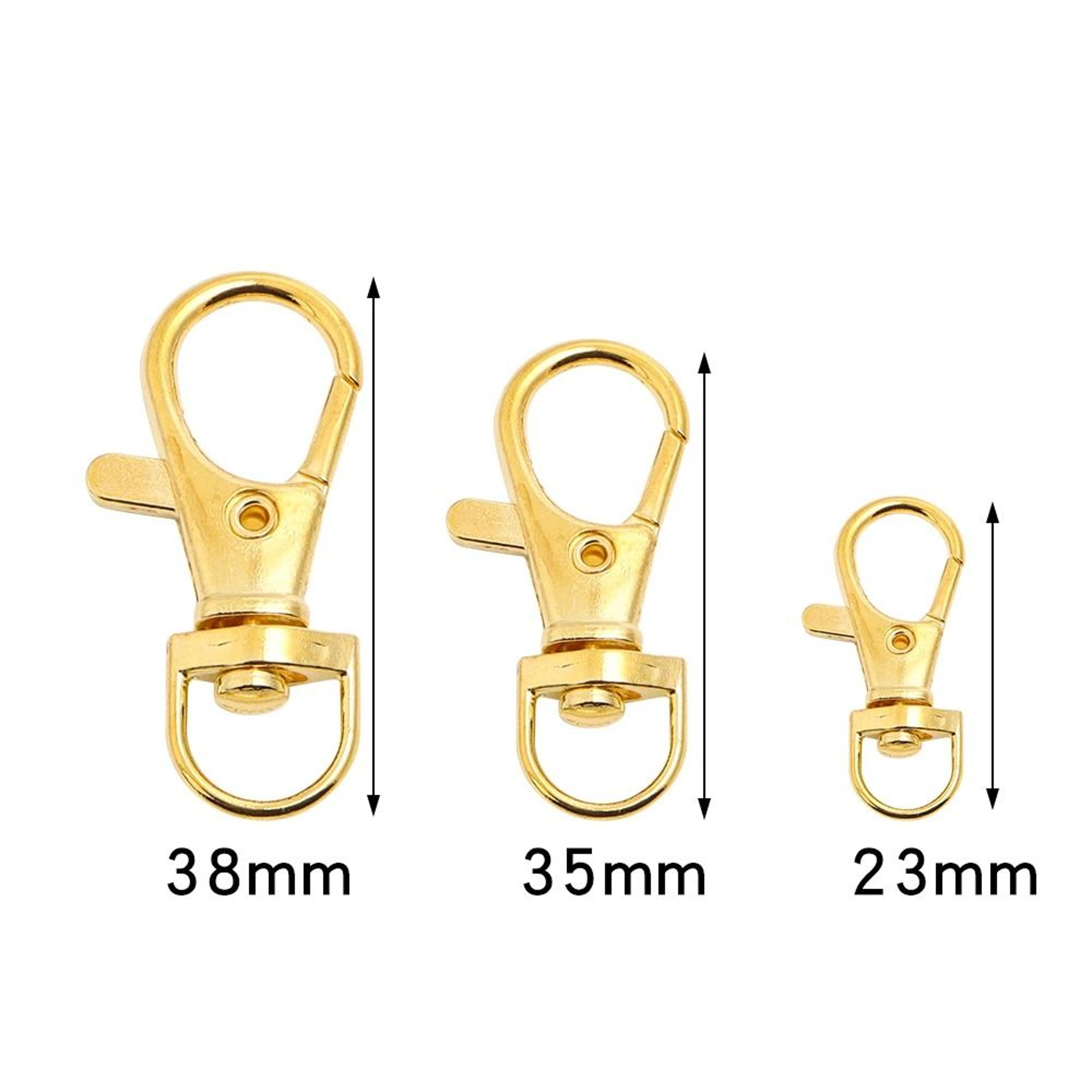 10Pcs Swivel Lobster Clasp Snap Hooks With Split Key Rings For DIY Keychains 1